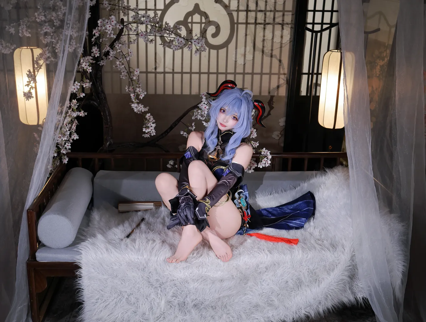 原神, 甘雨cos, 二次元少女, 循循守月, 古风摄影 - 第1张