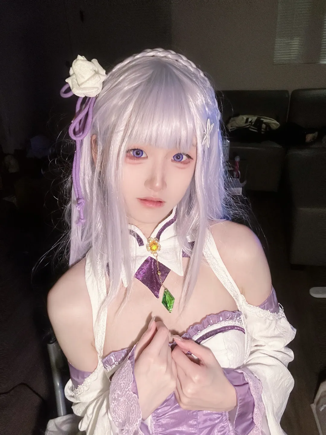 二次元, cosplay, 爱蜜莉雅cos, 试妆, Re:从零开始的异世界生活 - 第3张