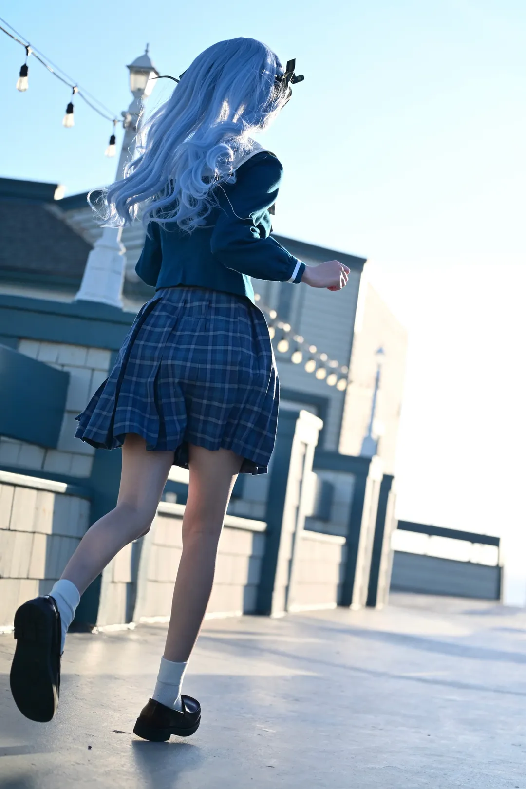 丰川祥子cos, Ave Mujica, 海边cosplay, bangdream, 白祥
