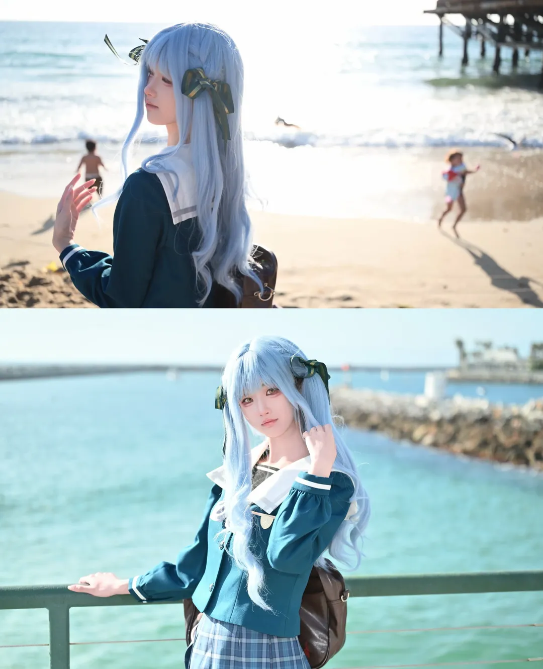 丰川祥子cos, Ave Mujica, 海边cosplay, bangdream, 白祥 - 第7张