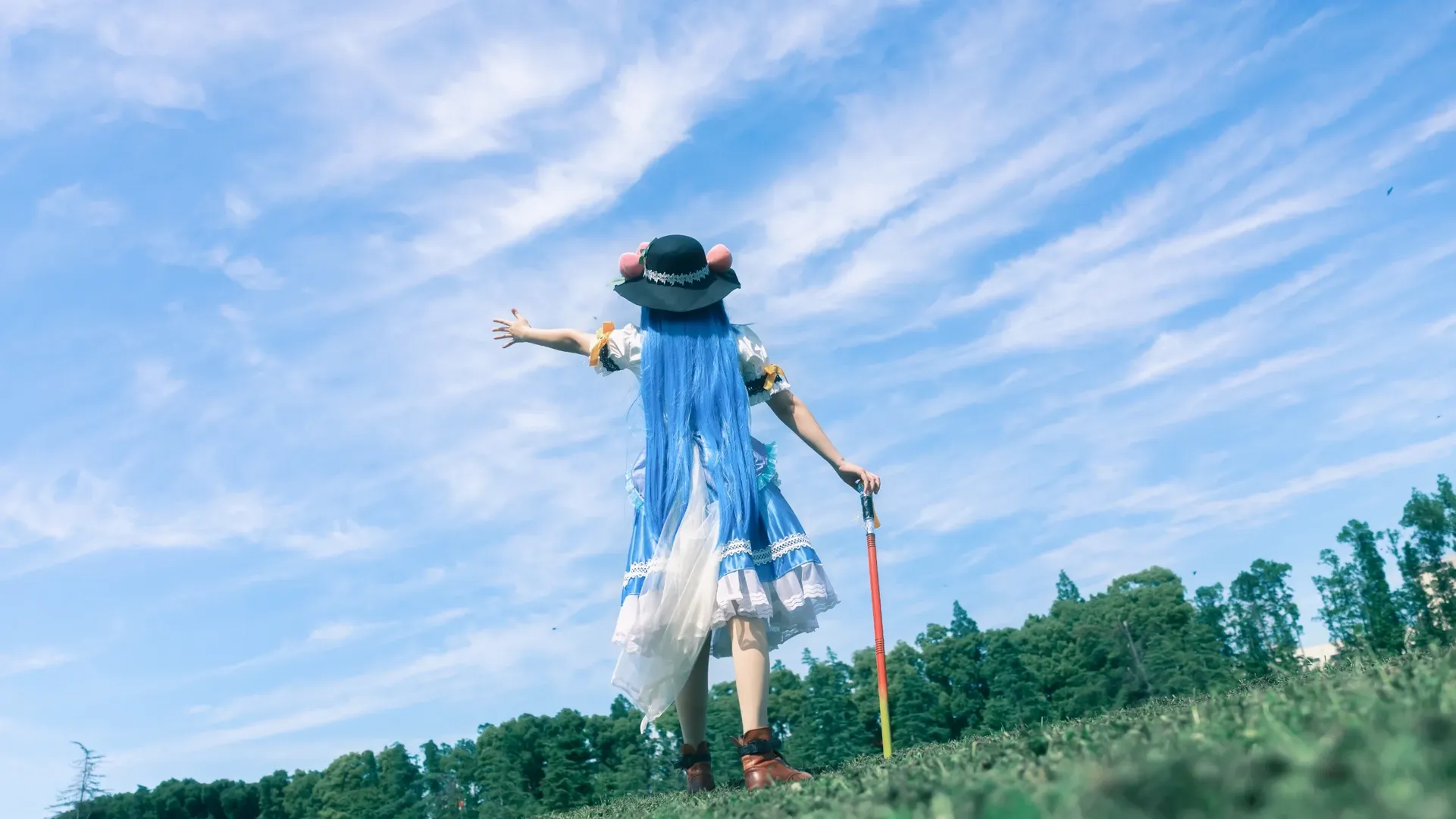 东方project, 户外拍摄, 和风服装, 比那名居天子cos, 法索老师 - 第4张