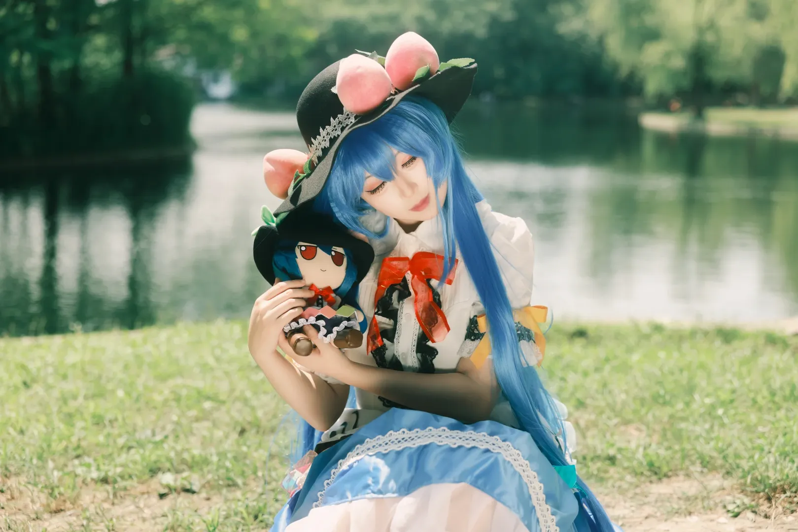 东方project, 户外拍摄, 和风服装, 比那名居天子cos, 法索老师 - 第6张