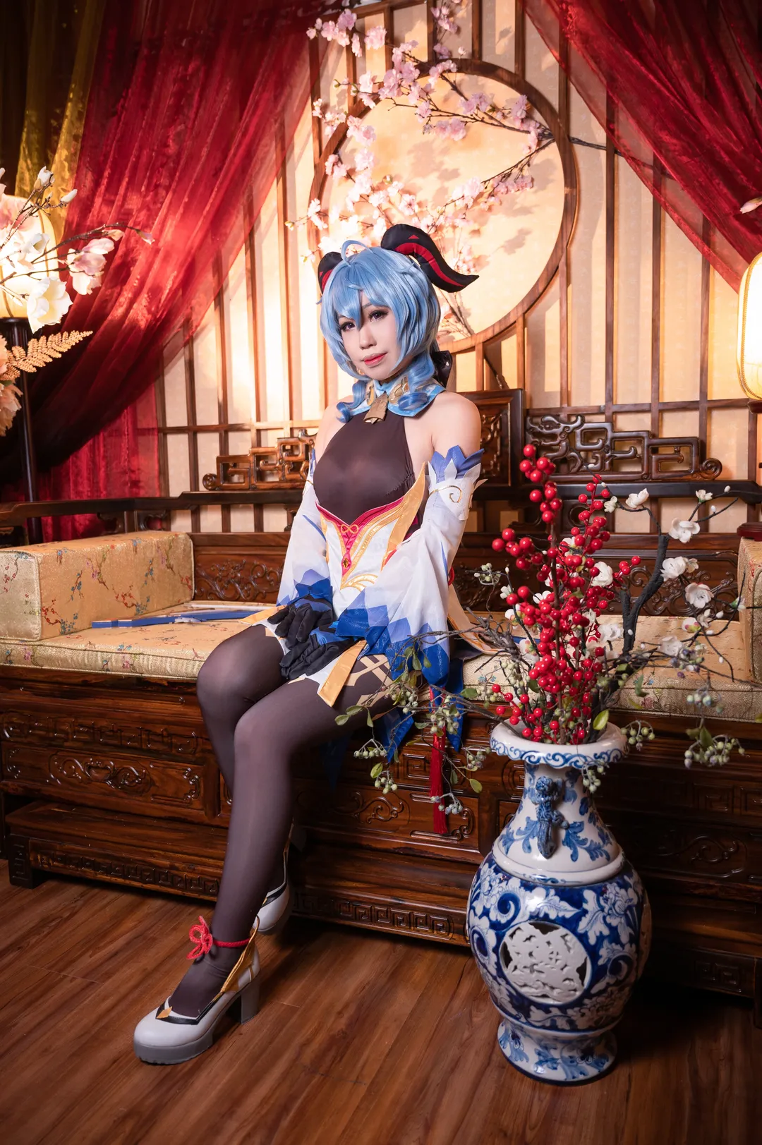 原神, キャラクター再現, 甘雨 コスプレ, 雰囲気, 海灯祭 - 2枚目