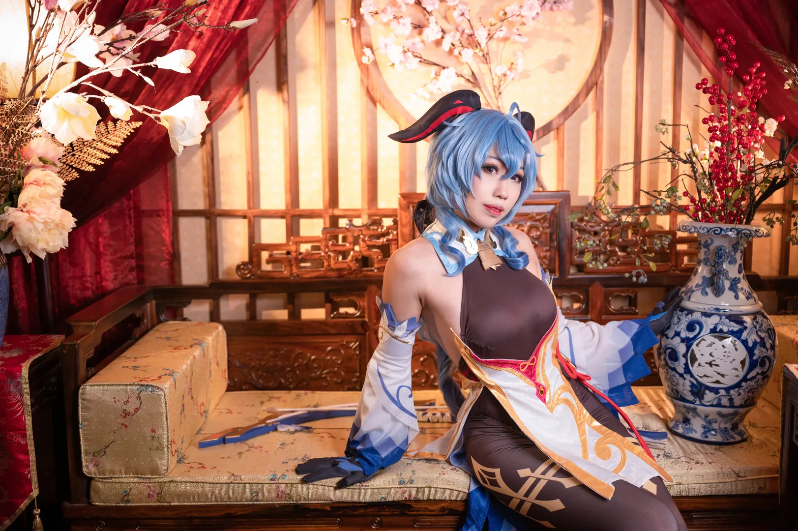 原神, キャラクター再現, 甘雨 コスプレ, 雰囲気, 海灯祭 - 4枚目