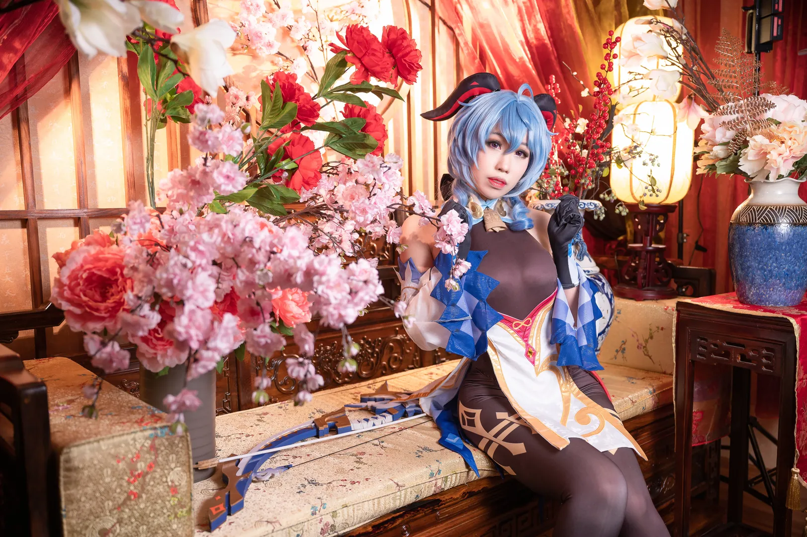 原神, キャラクター再現, 甘雨 コスプレ, 雰囲気, 海灯祭 - 6枚目