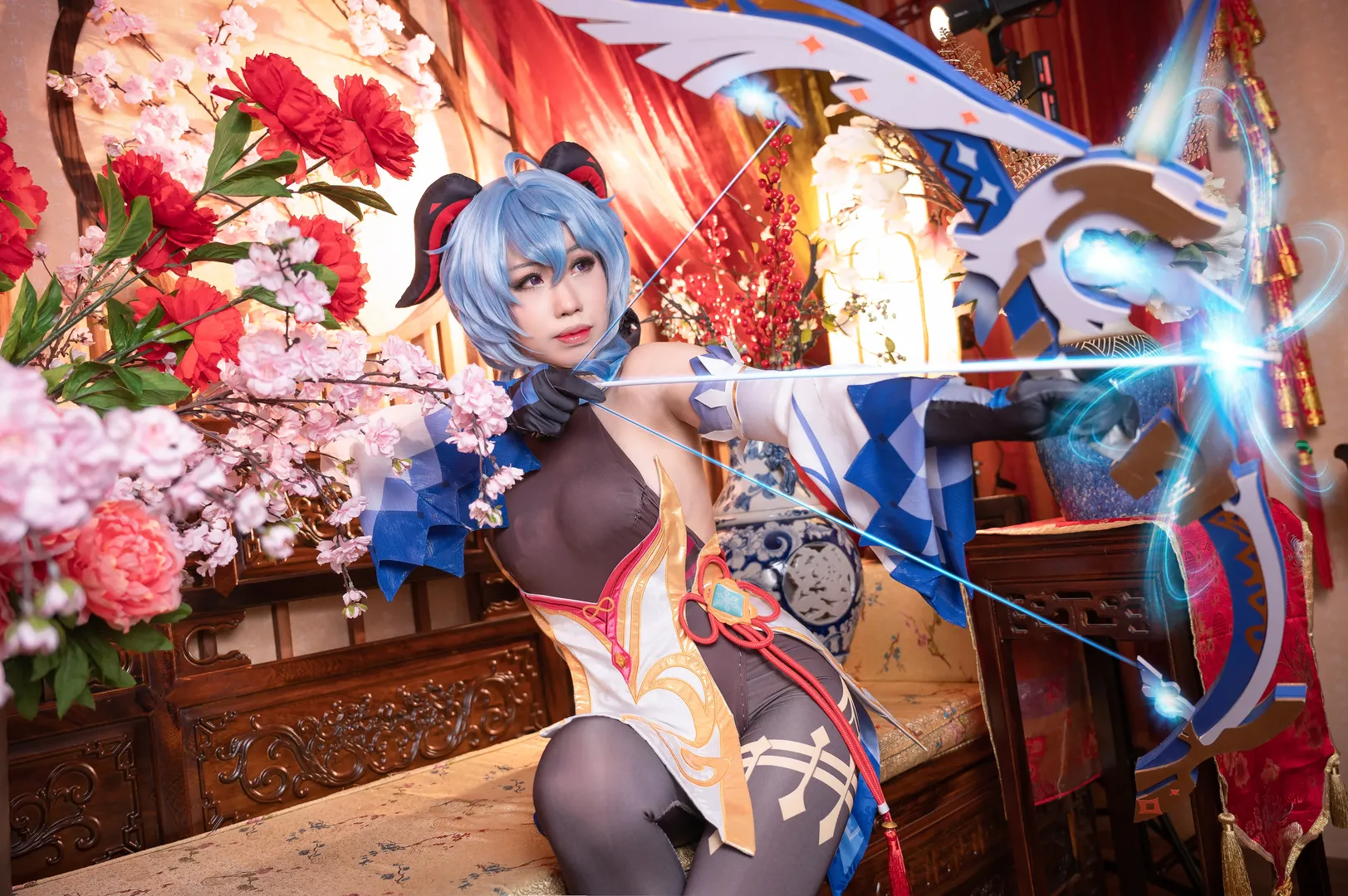 原神, キャラクター再現, 甘雨 コスプレ, 雰囲気, 海灯祭 - 8枚目
