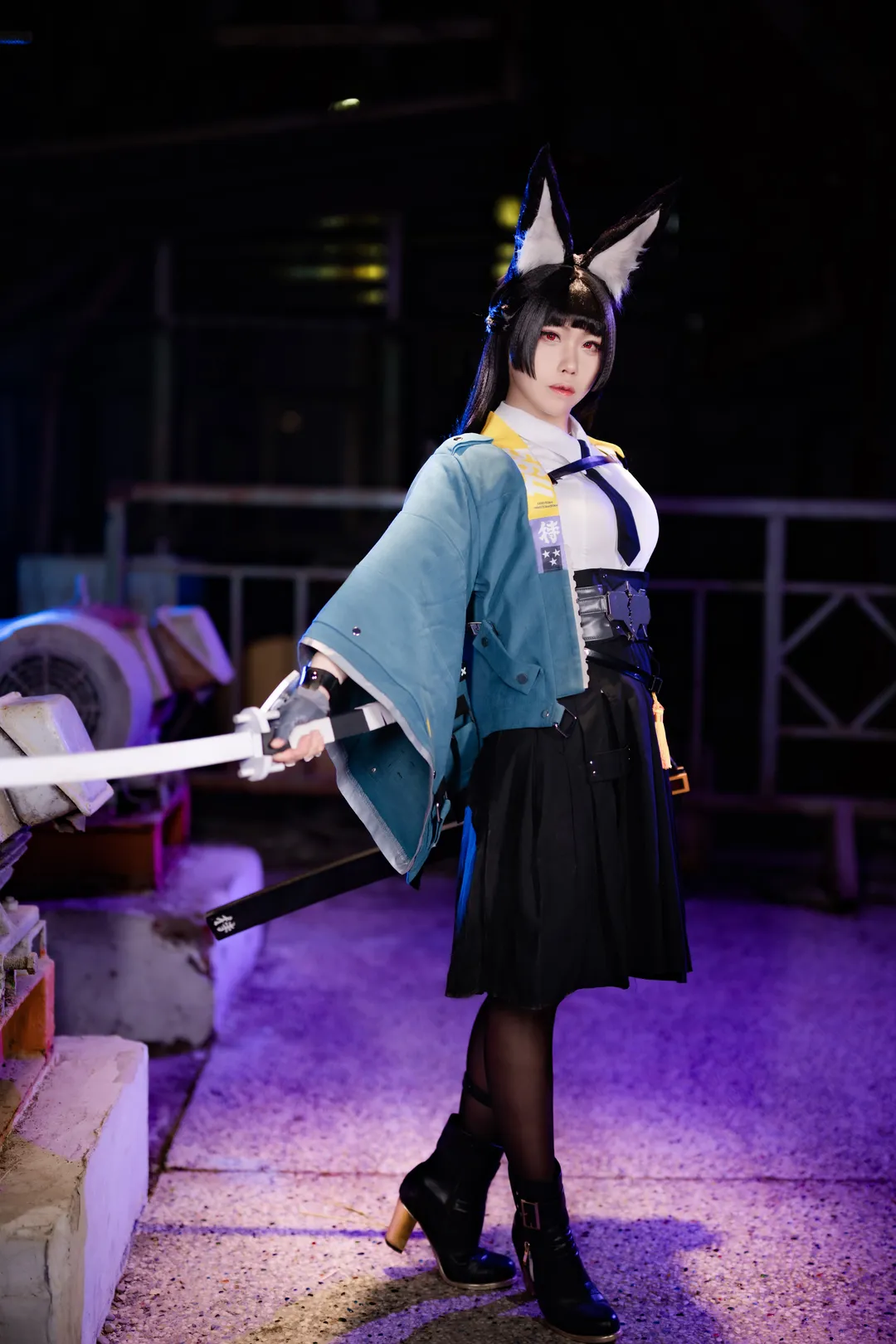 绝区零, 星见雅cos, 夜景人像, cosplay摄影, 二次元角色扮演