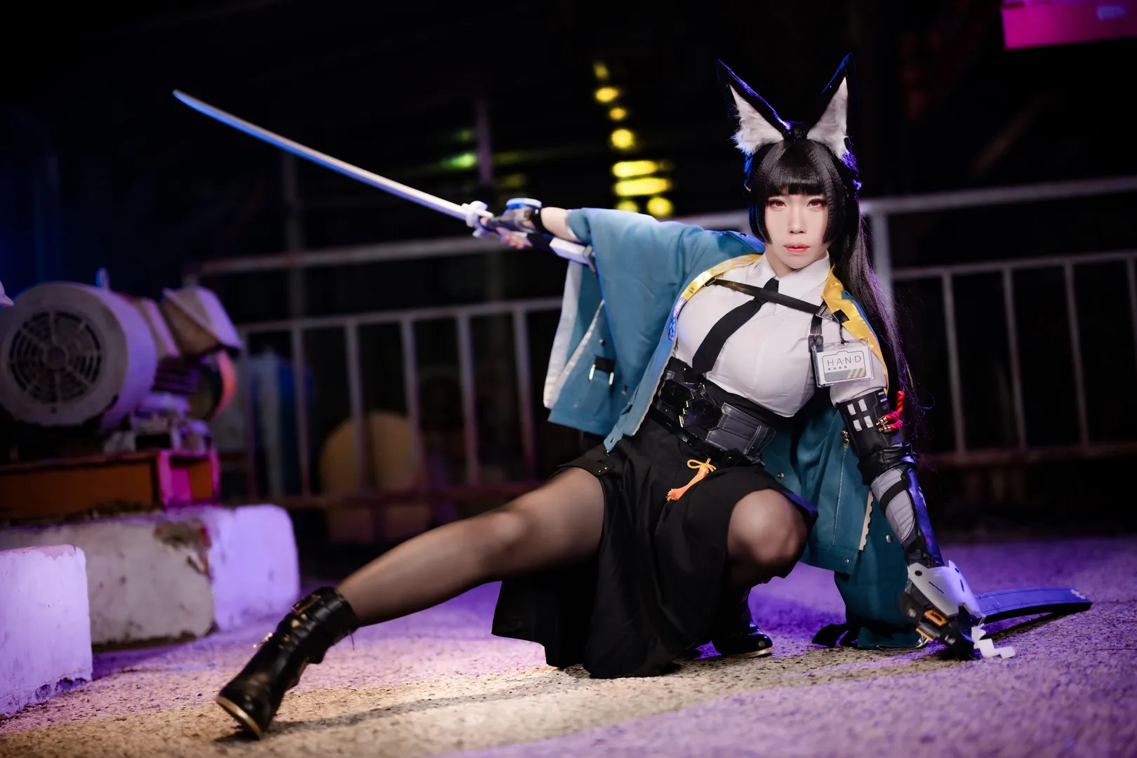 绝区零, 星见雅cos, 夜景人像, cosplay摄影, 二次元角色扮演 - 第3张