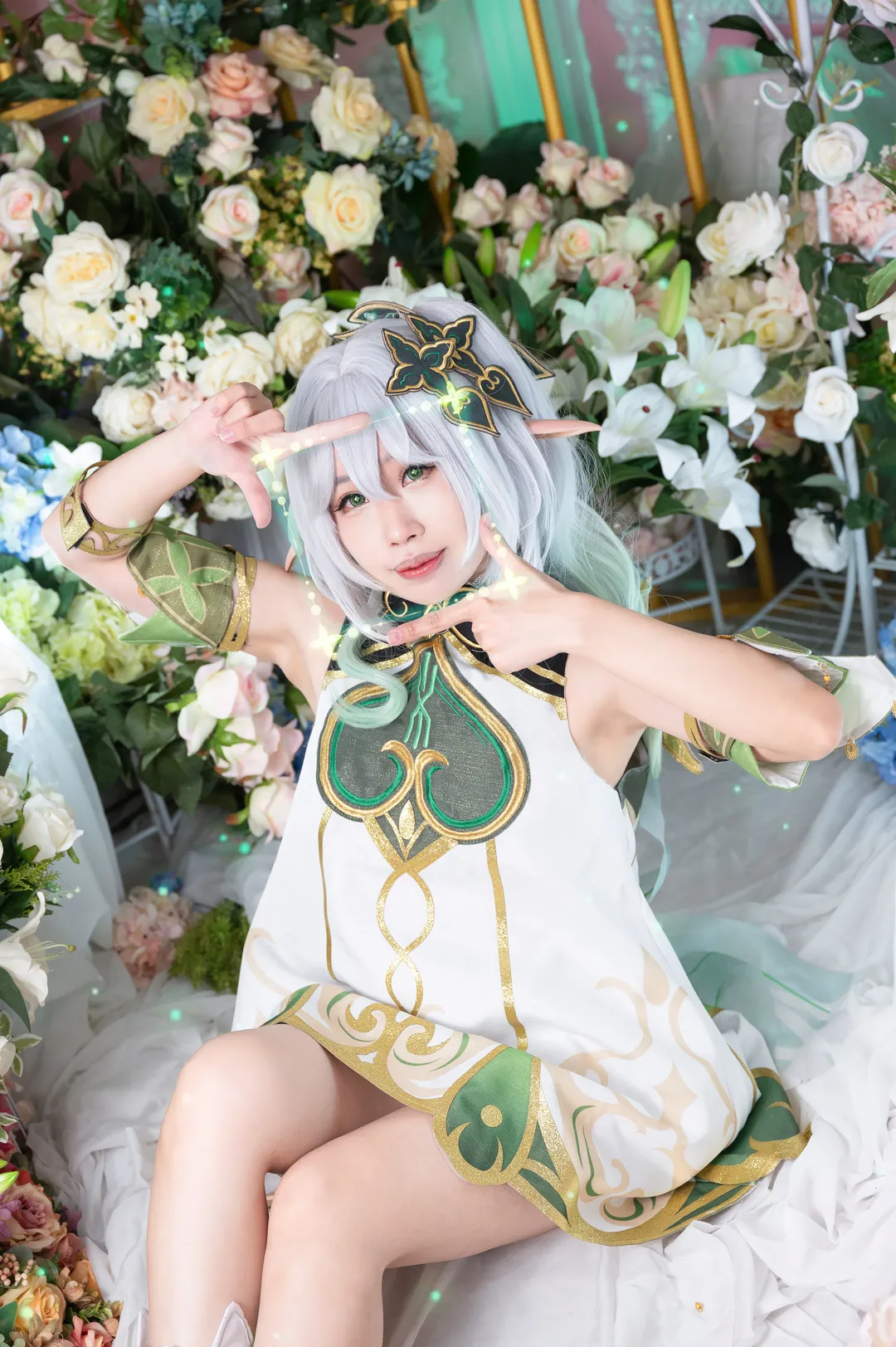 原神, cosplay, 纳西妲cos, 花海摄影, 草神