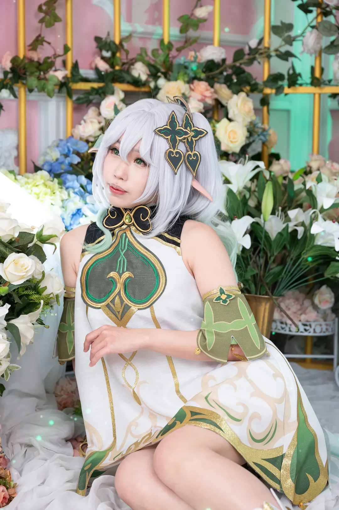 Genshin Impact, cosplay, Nahida Cosplay, Flower field photography, Dendro Archon - Image 10