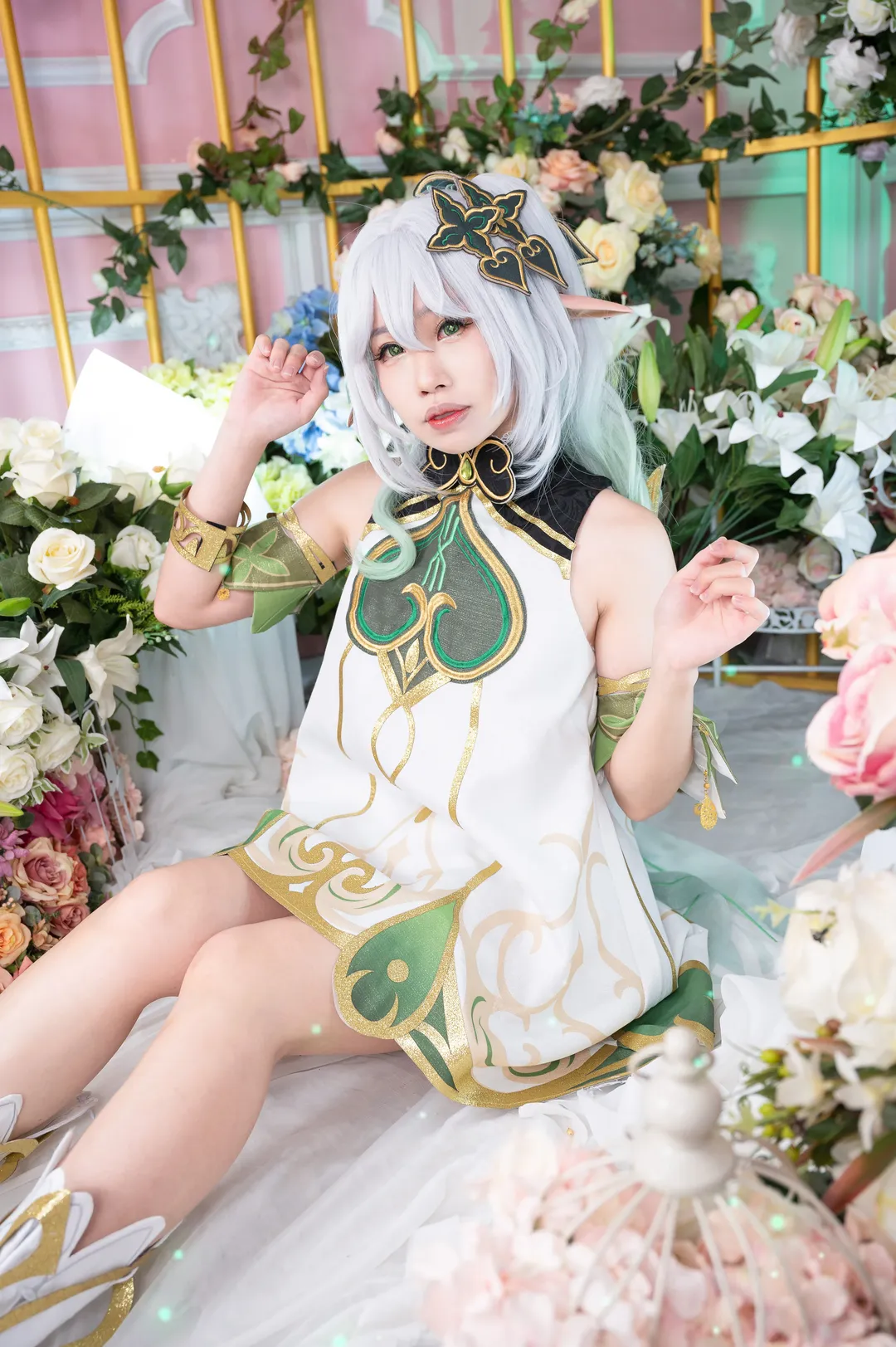 Genshin Impact, cosplay, Nahida Cosplay, Flower field photography, Dendro Archon - Image 12
