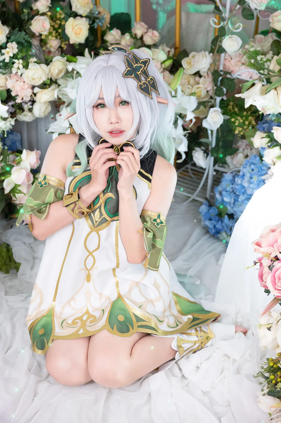 Genshin Impact, cosplay, Nahida Cosplay, Flower field photography, Dendro Archon - Image 3