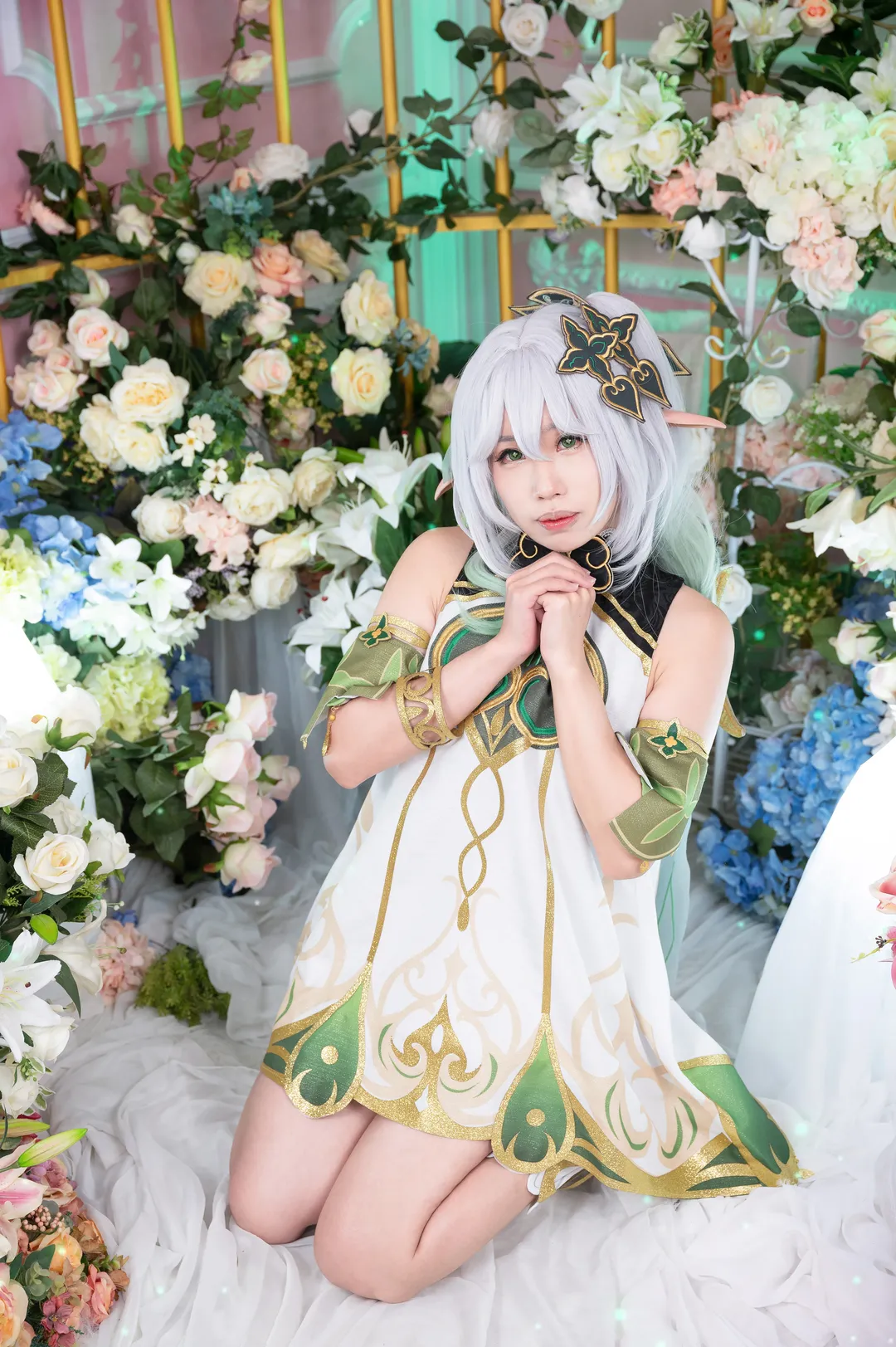 Genshin Impact, cosplay, Nahida Cosplay, Flower field photography, Dendro Archon - Image 5