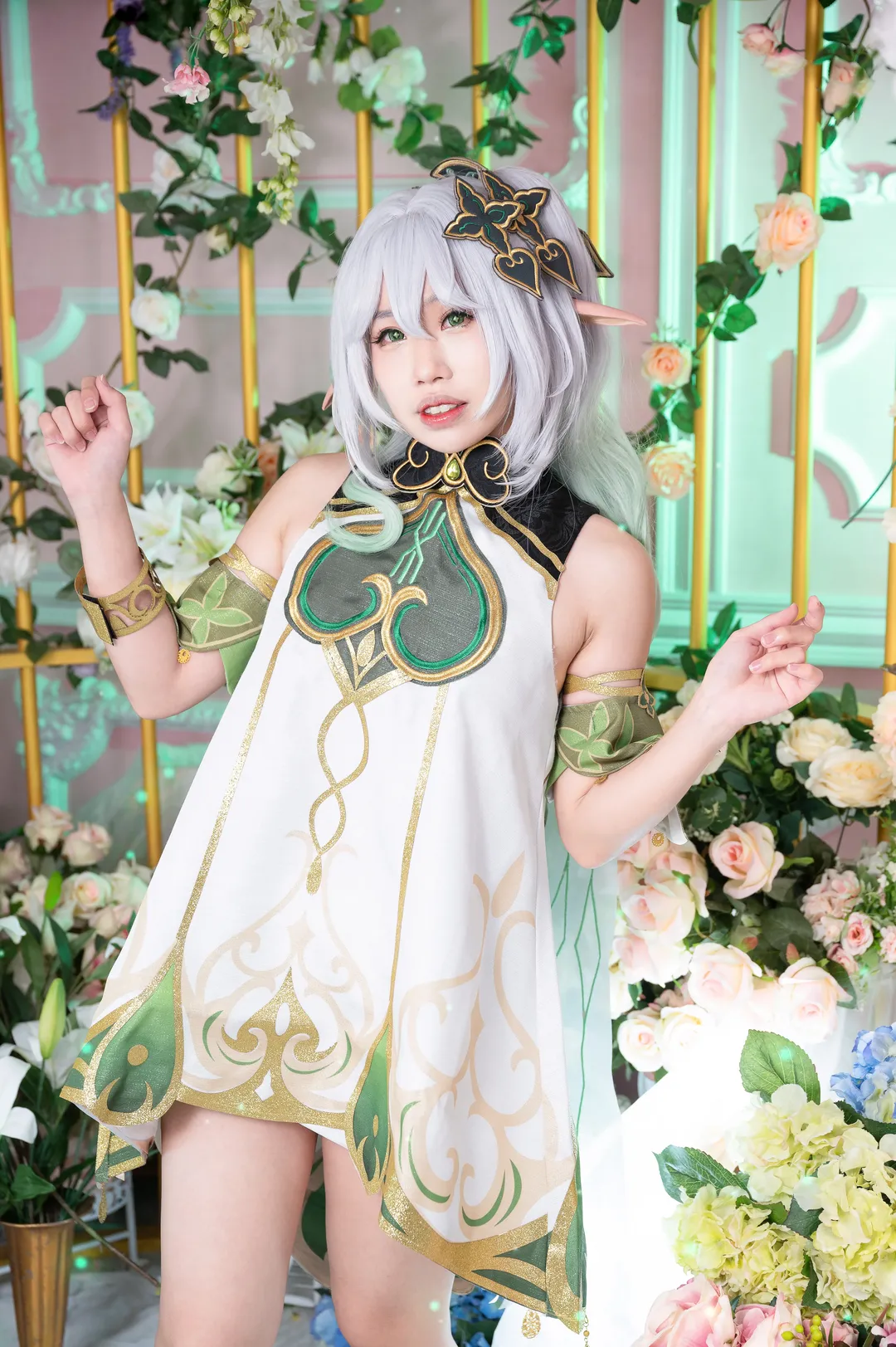 Genshin Impact, cosplay, Nahida Cosplay, Flower field photography, Dendro Archon - Image 7