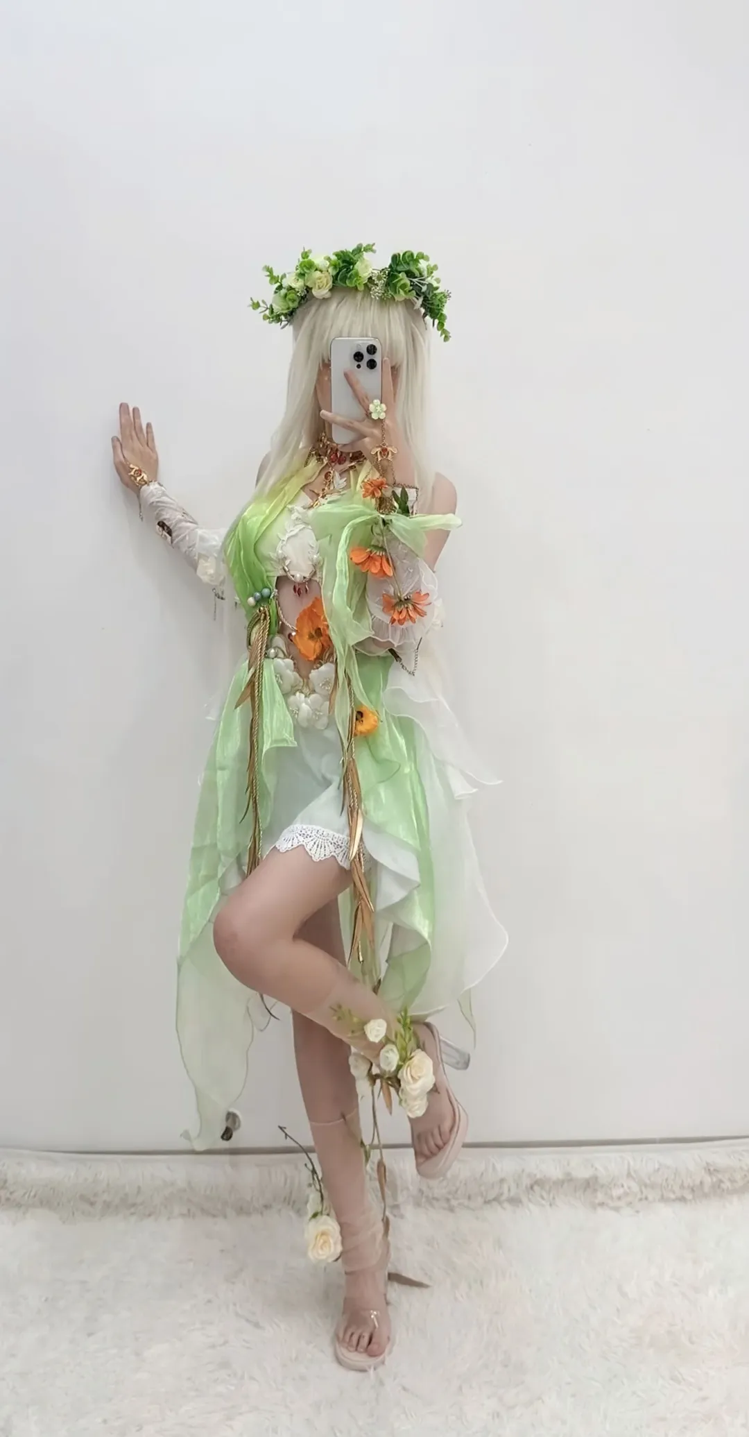Cosplay, Mori style, Fairy style, Hanfu elements, Floral decoration - Image 1