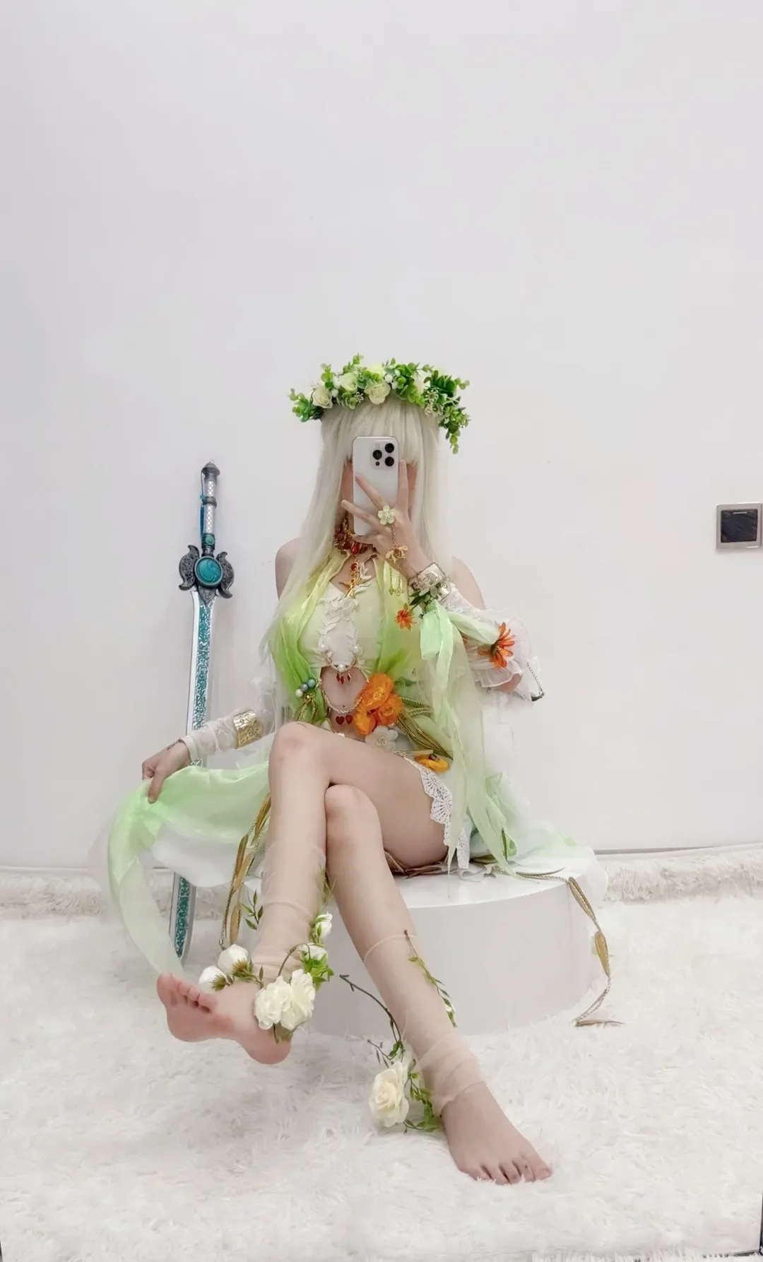 殷紫萍cos, cosplay摄影, 游戏角色扮演, 花精灵, 森系少女 - 第3张