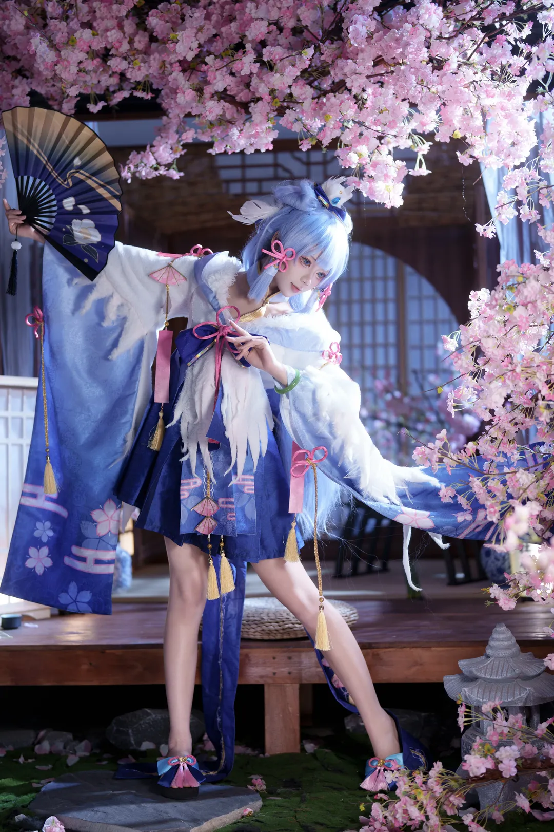 Genshin Impact, cosplay, Anime-style photography, Kamisato Ayaka cosplay, White Heron Sakura