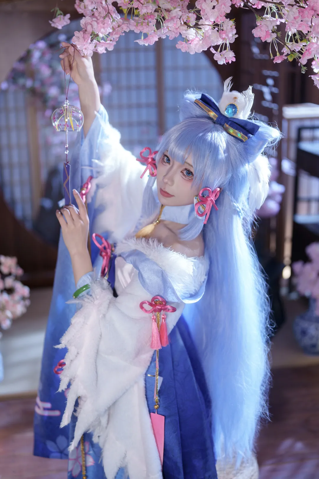 原神, コスプレ, 二次元撮影, 神里綾華 コスプレ, 白鷺桜華 - 4枚目