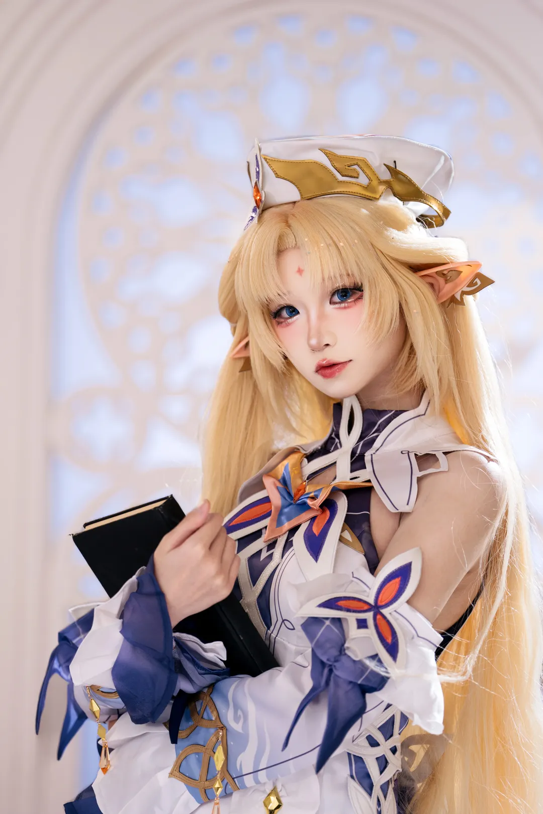 原神, 二次元撮影, ニコ・リヤン コスプレ, 魔女コスプレ, 白髪エルフ - 3枚目