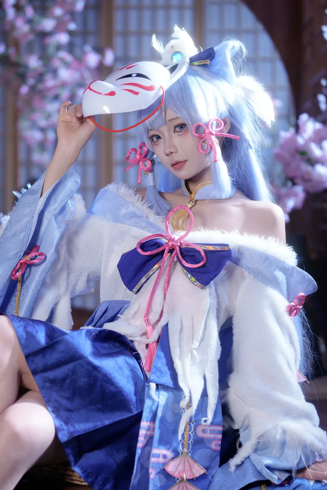 原神, 二次元摄影, 神里绫华cos, 白鹭樱华, 和风妆造