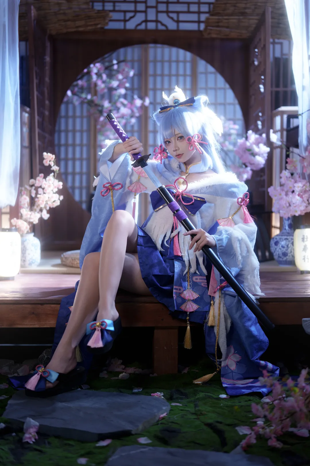 原神, 二次元摄影, 神里绫华cos, 白鹭樱华, 和风妆造 - 第2张
