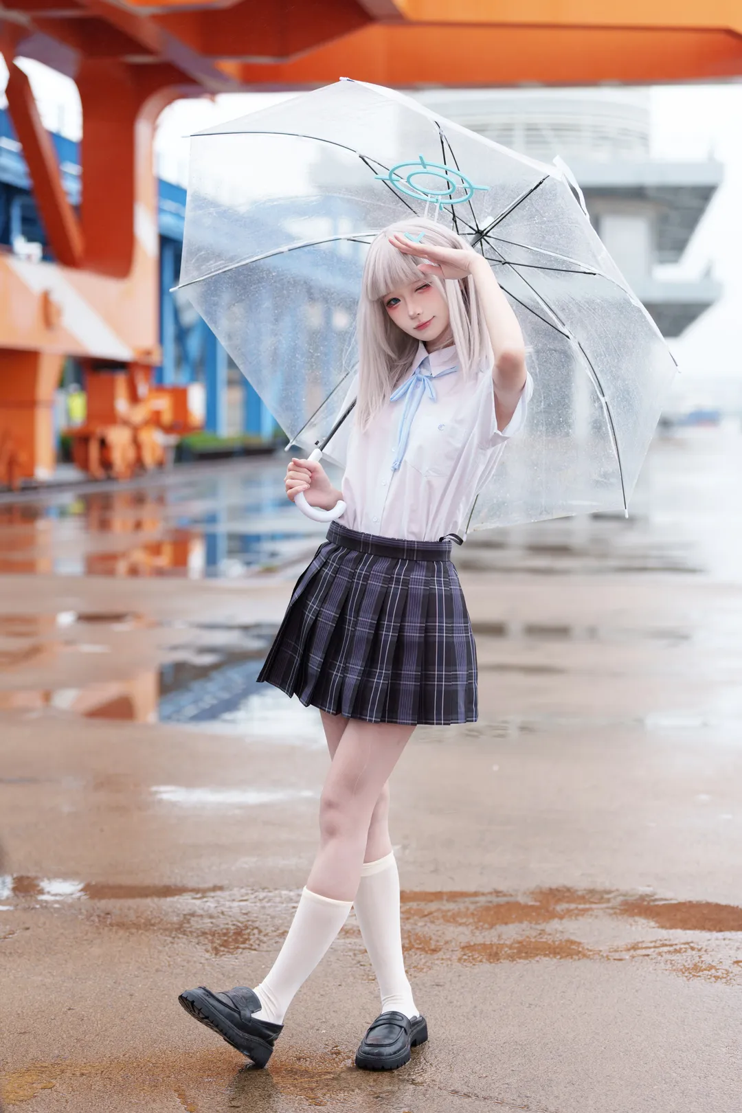 二次元摄影, 蔚蓝档案, JK制服, 砂狼白子cos, 上海cosplay