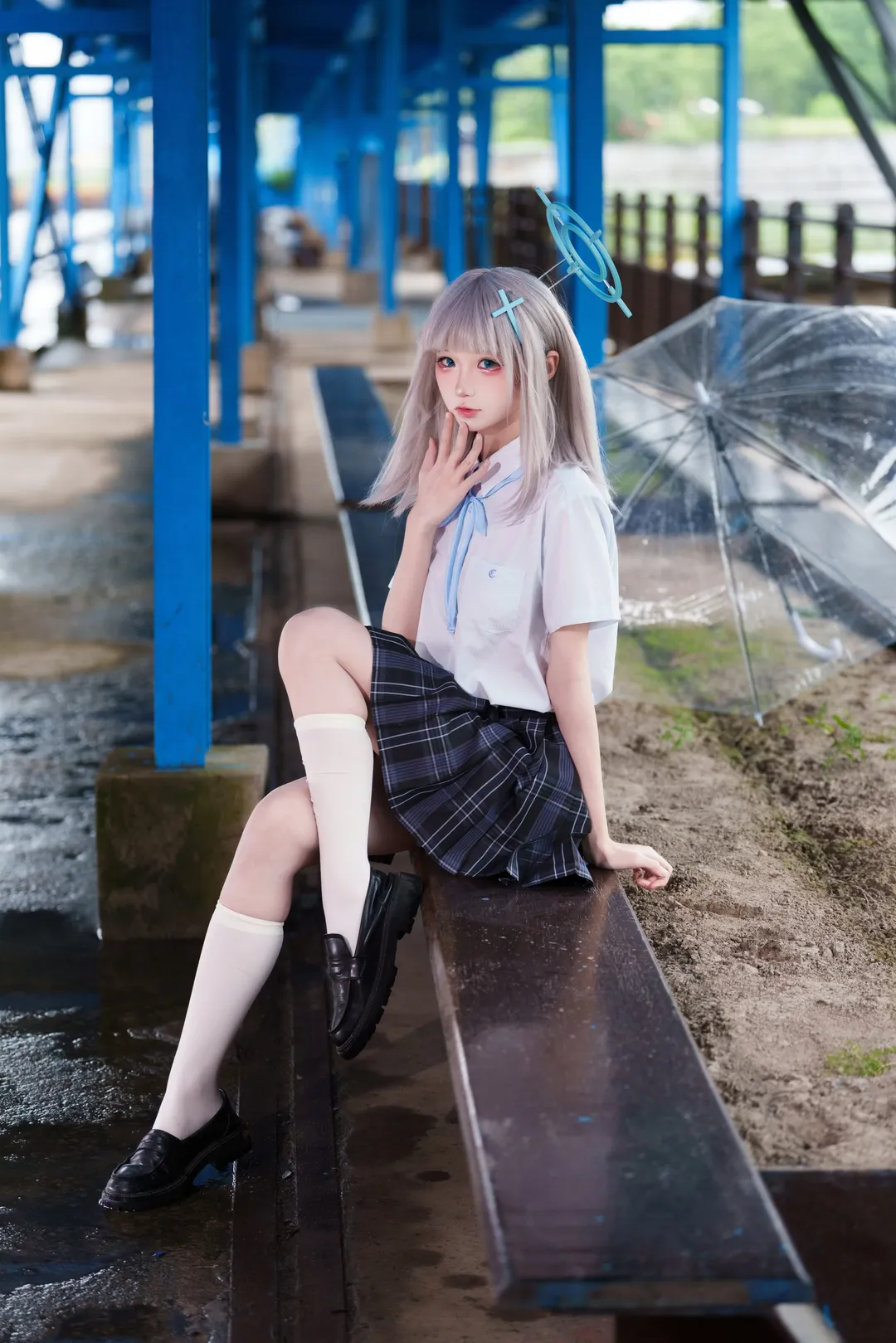 二次元摄影, 蔚蓝档案, JK制服, 砂狼白子cos, 上海cosplay - 第5张