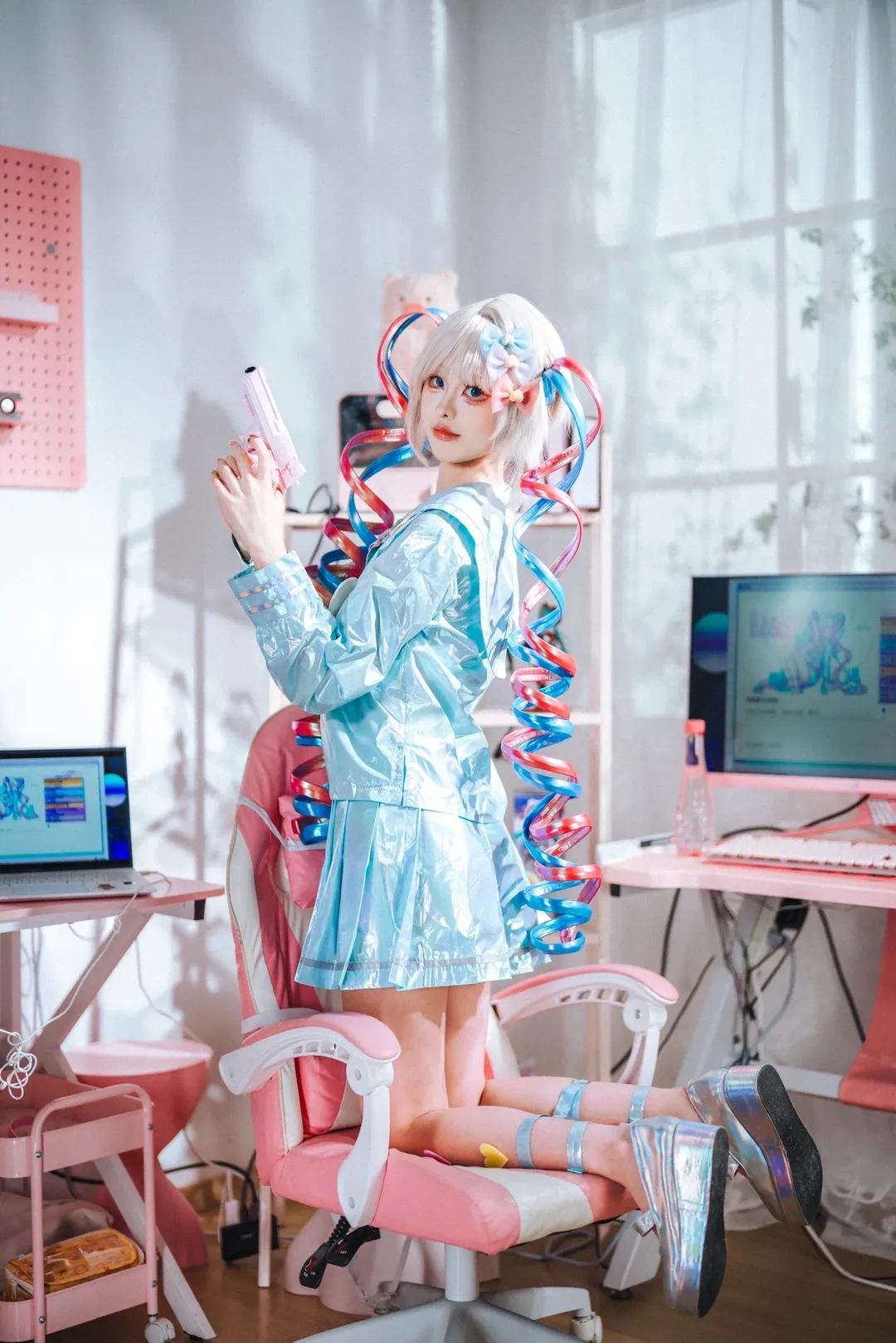 cosplay, KAngel cosplay, NEEDY GIRL OVERDOSE, Coser daily life, Gaming room photoshoot - Image 2