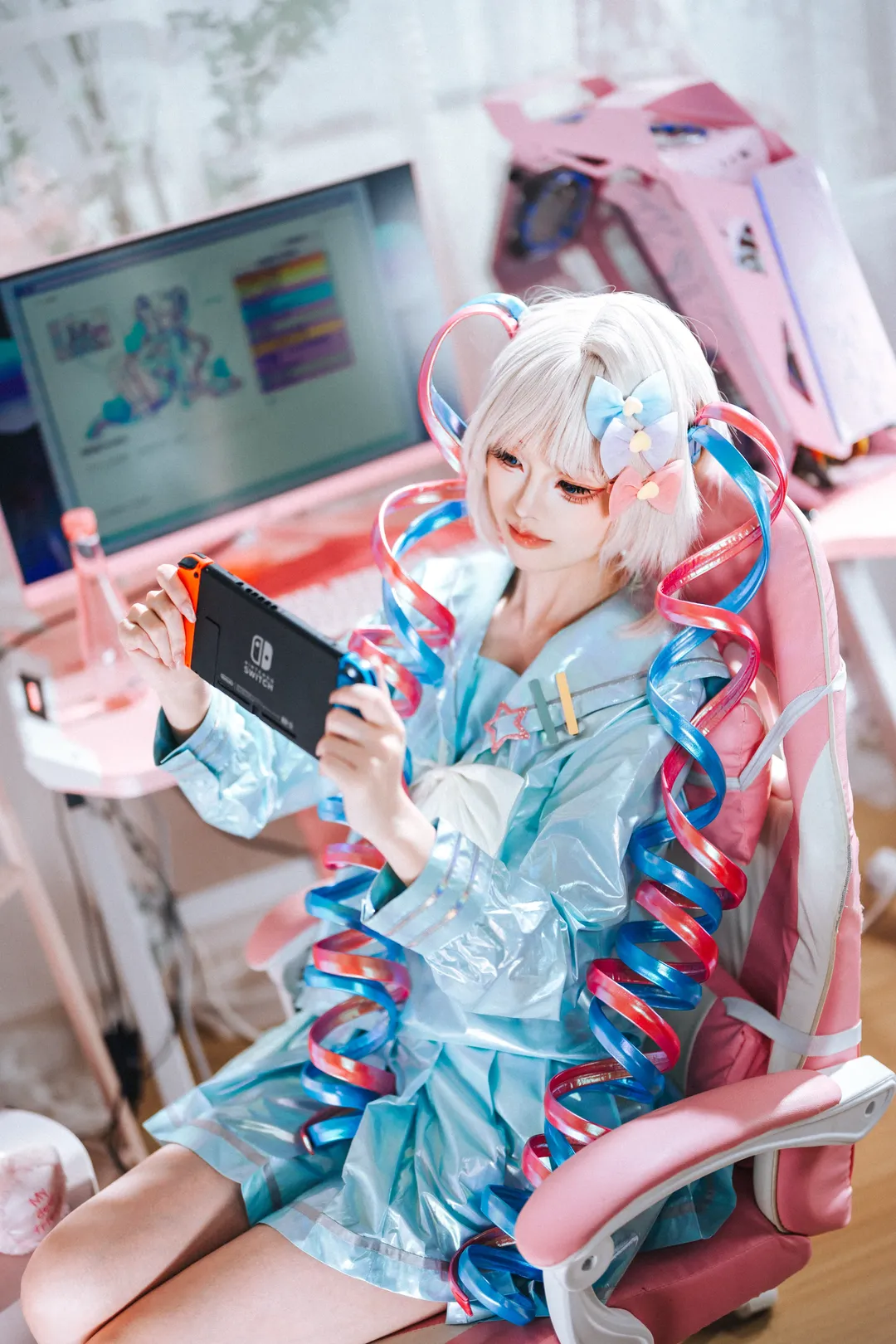 cosplay, 超天酱cos, 主播女孩重度依赖, Coser日常, 电竞房写真