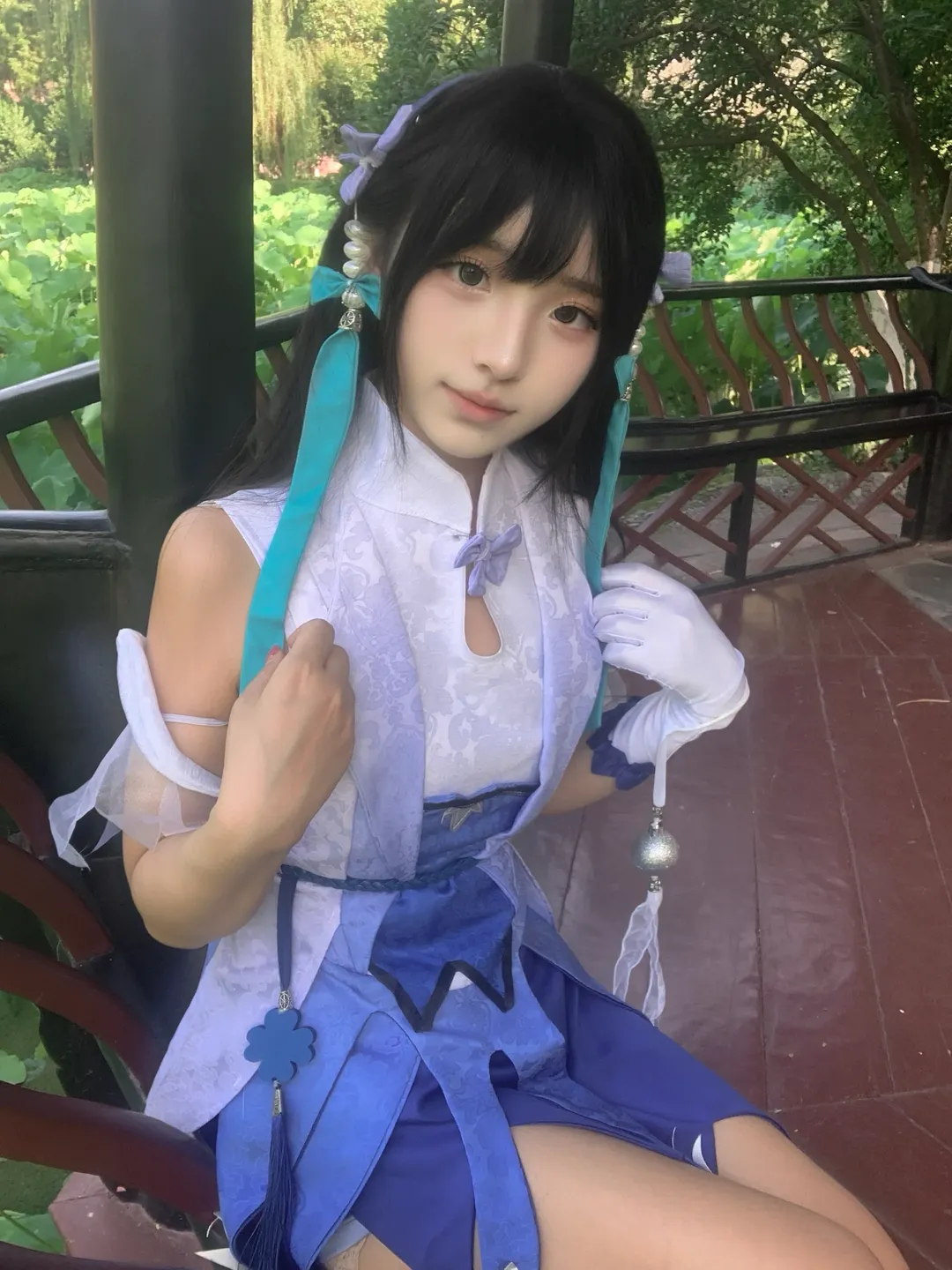 古风摄影, 西施cos, 国风cosplay, 王者荣耀同人, 荷花池外景 - 第2张
