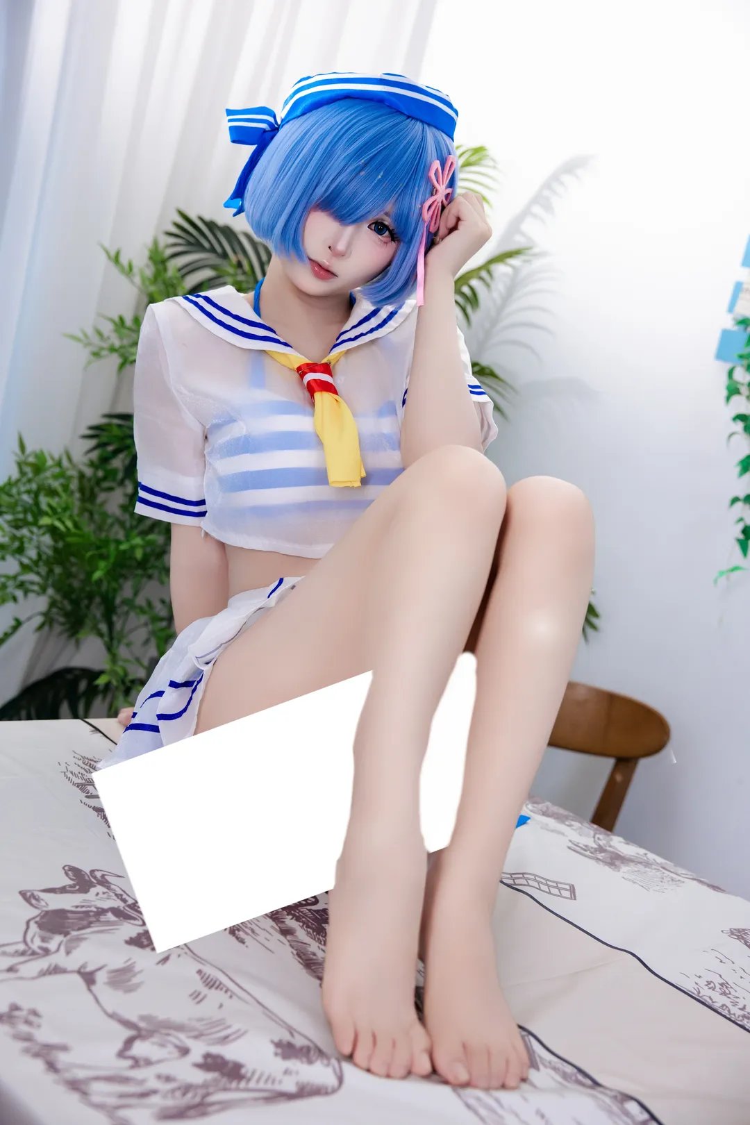 二次元, cosplay, 从零开始的异世界生活, 蕾姆cos, 夏日泳装