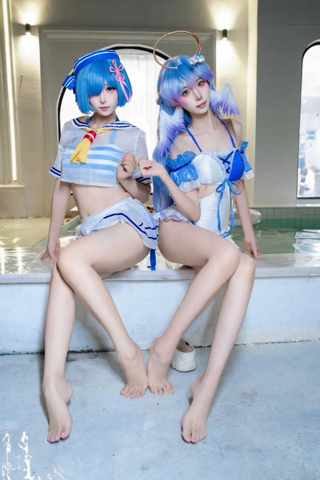 蕾姆cos, 泳装cosplay, 从零开始的异世界, 二次元正片, 夏日漫改 - 第3张