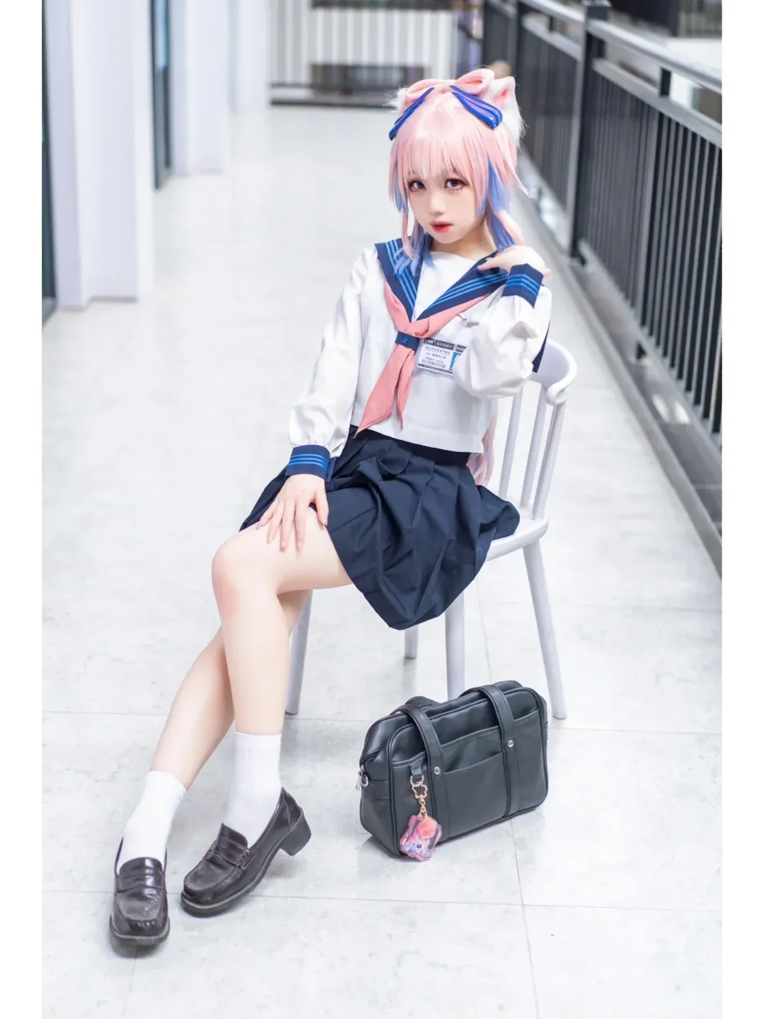 Genshin Impact, cosplay, Sangonomiya Kokomi cosplay, Guangzhou Anime Convention, JK uniform - Image 1