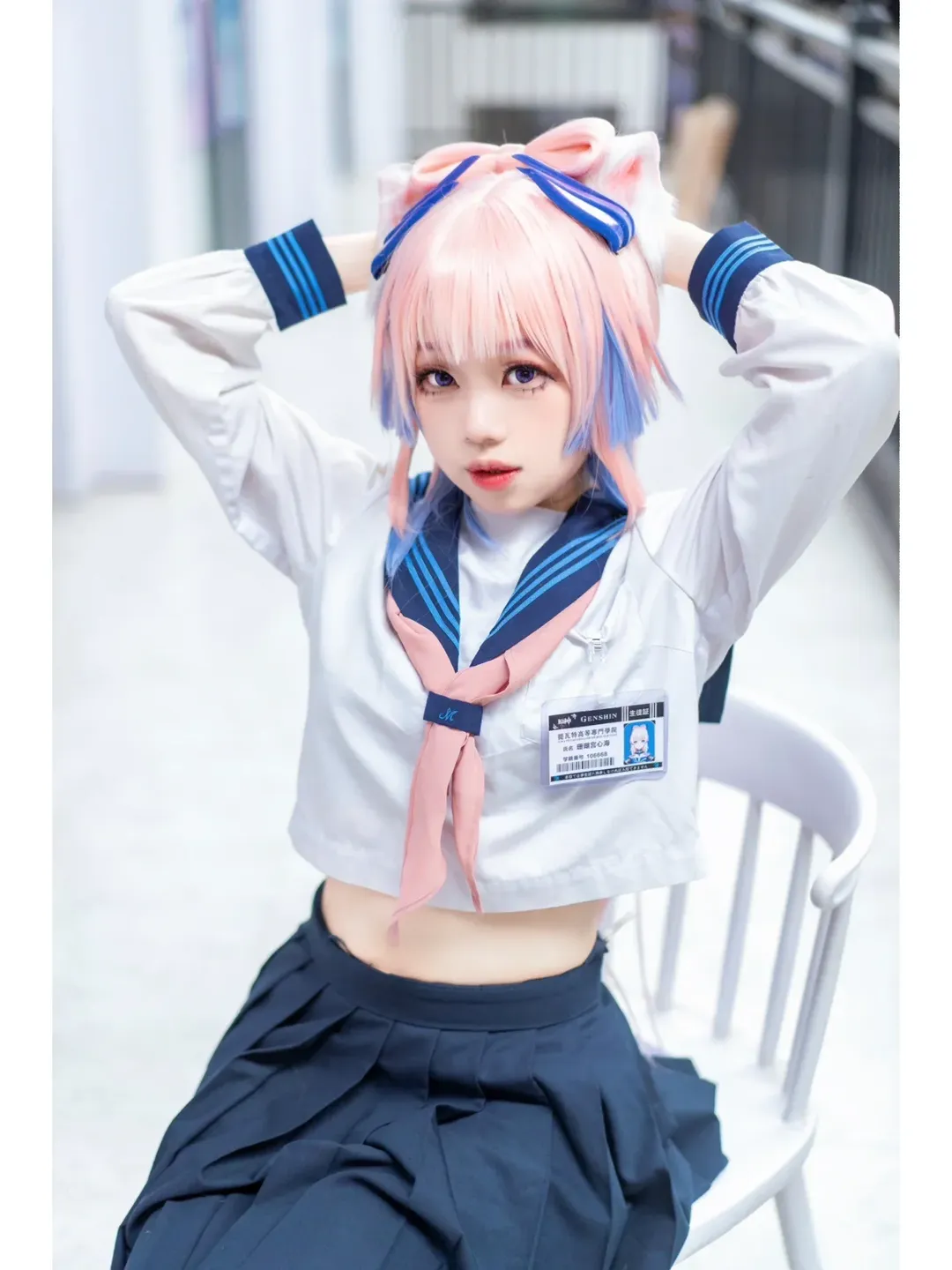原神, コスプレ, 珊瑚宮心海 コスプレ, 広州アニメ展, JK制服