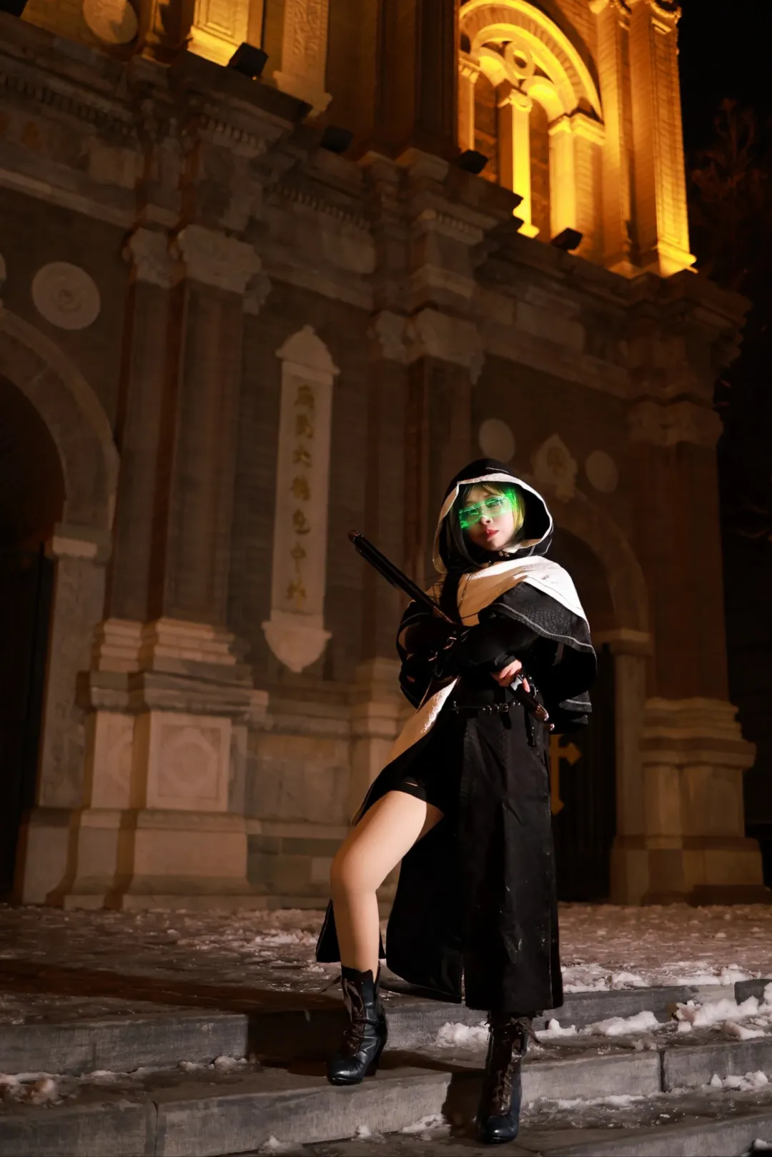 ゴシック風コスプレ, 雪景色ポートレート, サイバーアサシン, 戦闘少女, 王府井天主堂 - 6枚目