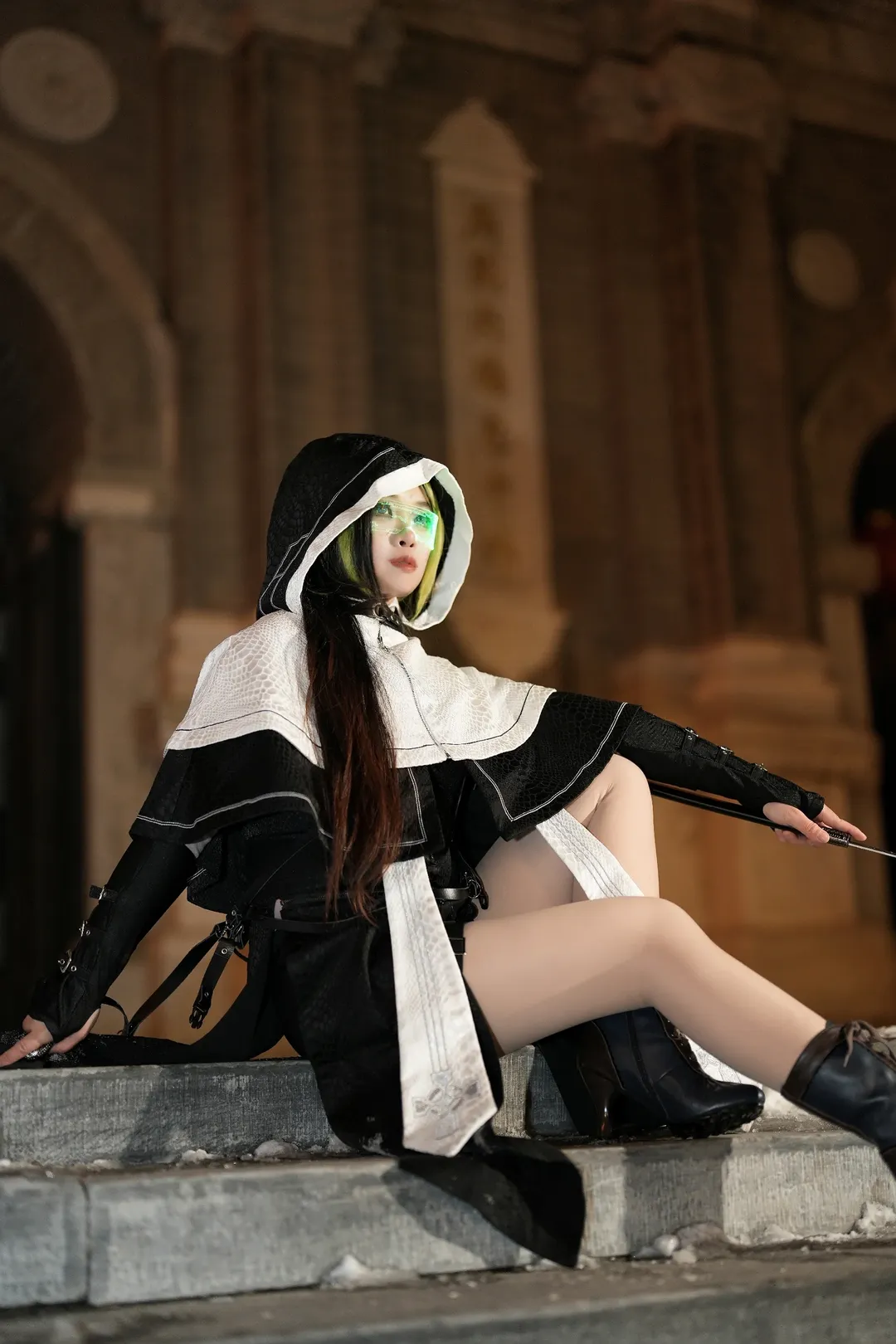 ゴシック風コスプレ, 雪景色ポートレート, サイバーアサシン, 戦闘少女, 王府井天主堂 - 7枚目