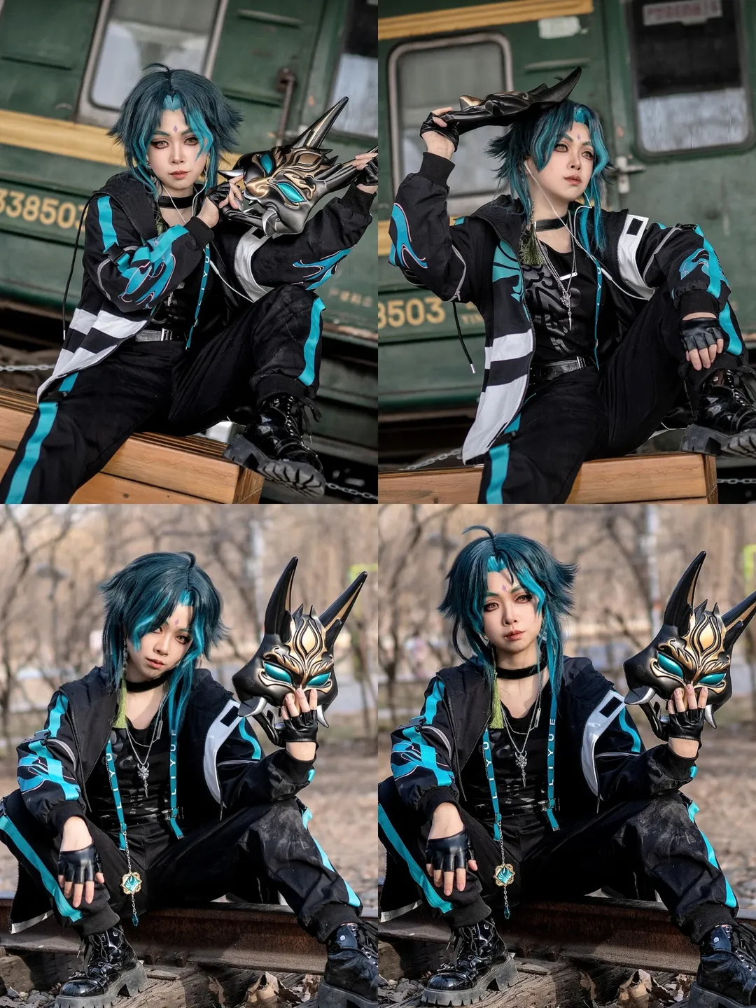 Genshin Impact, cosplay, Outdoor photography, Xiao cosplay, Boyish style outfit - Image 1