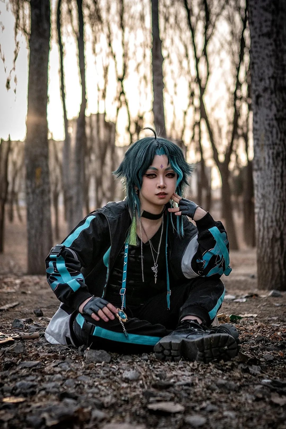Genshin Impact, cosplay, Outdoor photography, Xiao cosplay, Boyish style outfit - Image 10