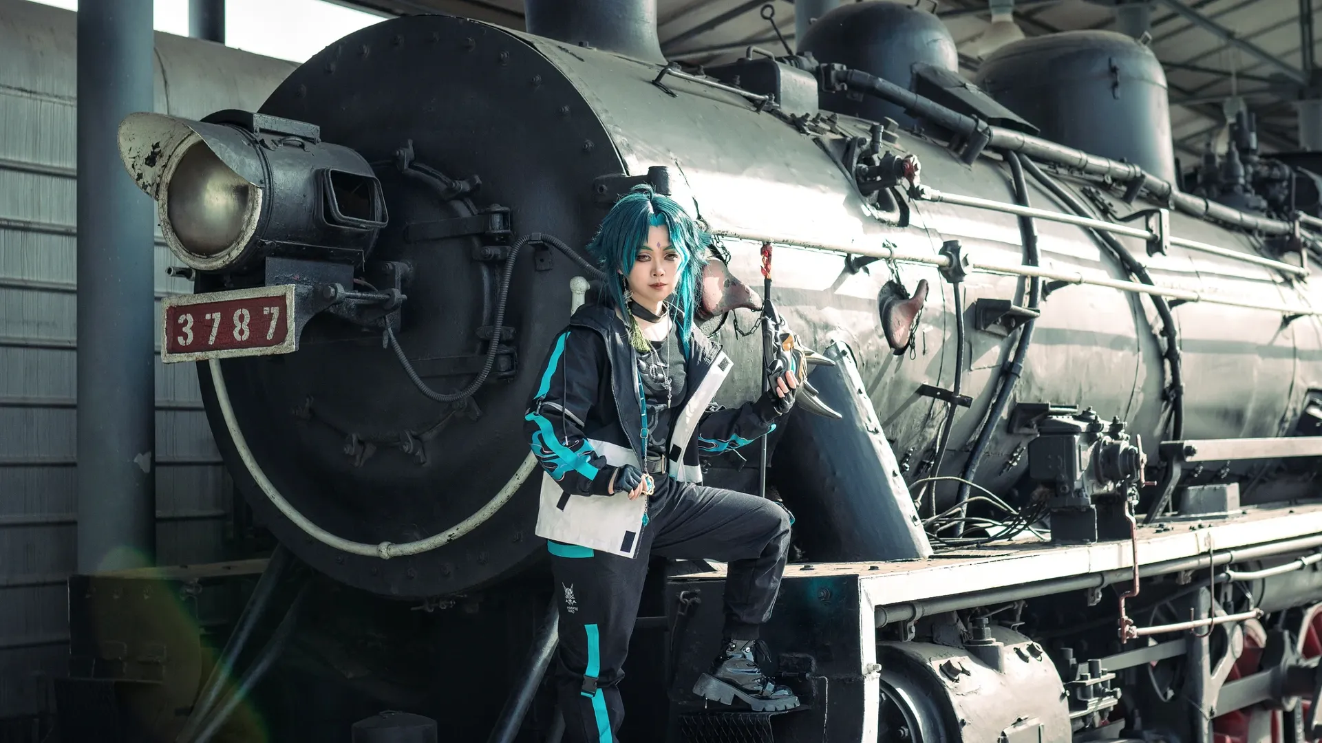 Genshin Impact, cosplay, Outdoor photography, Xiao cosplay, Boyish style outfit - Image 7