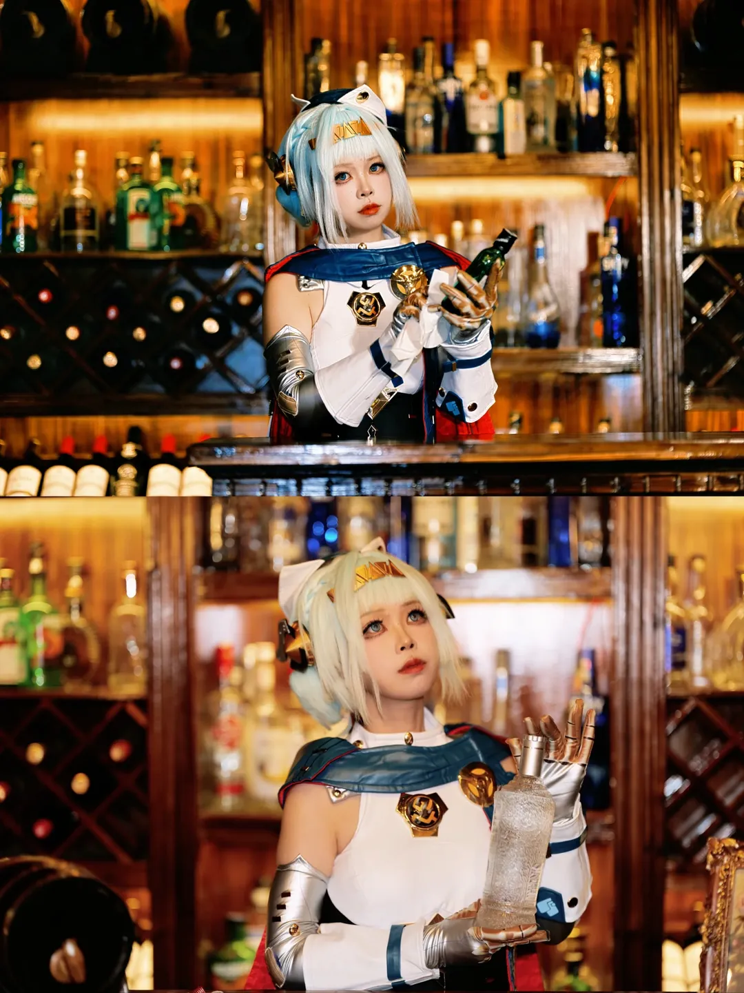 原神, cosplay正片, 酒吧场景, 伊涅芙cos, 调酒师 - 第1张