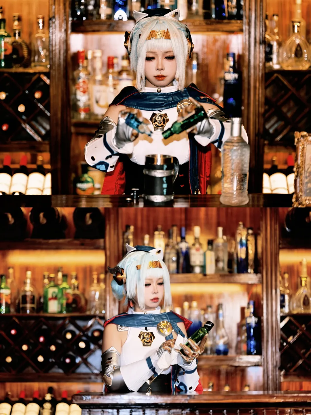 原神, cosplay正片, 酒吧场景, 伊涅芙cos, 调酒师 - 第2张