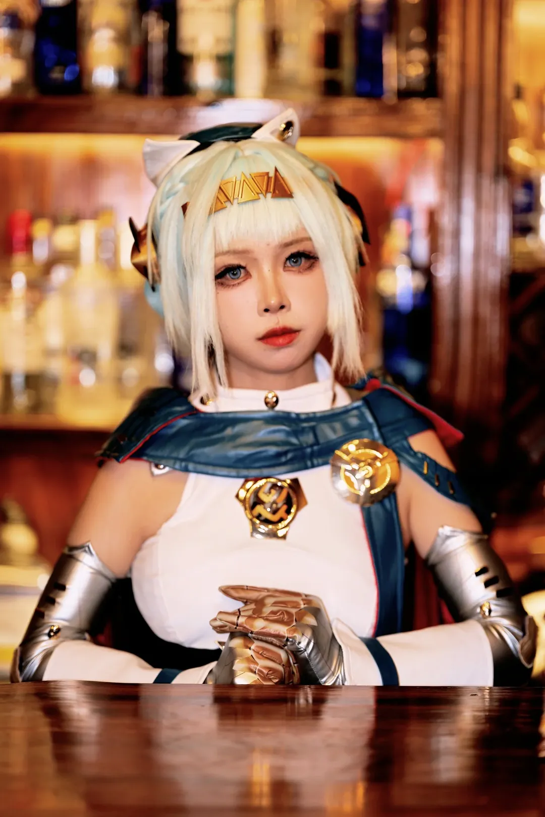 原神, cosplay正片, 酒吧场景, 伊涅芙cos, 调酒师 - 第6张