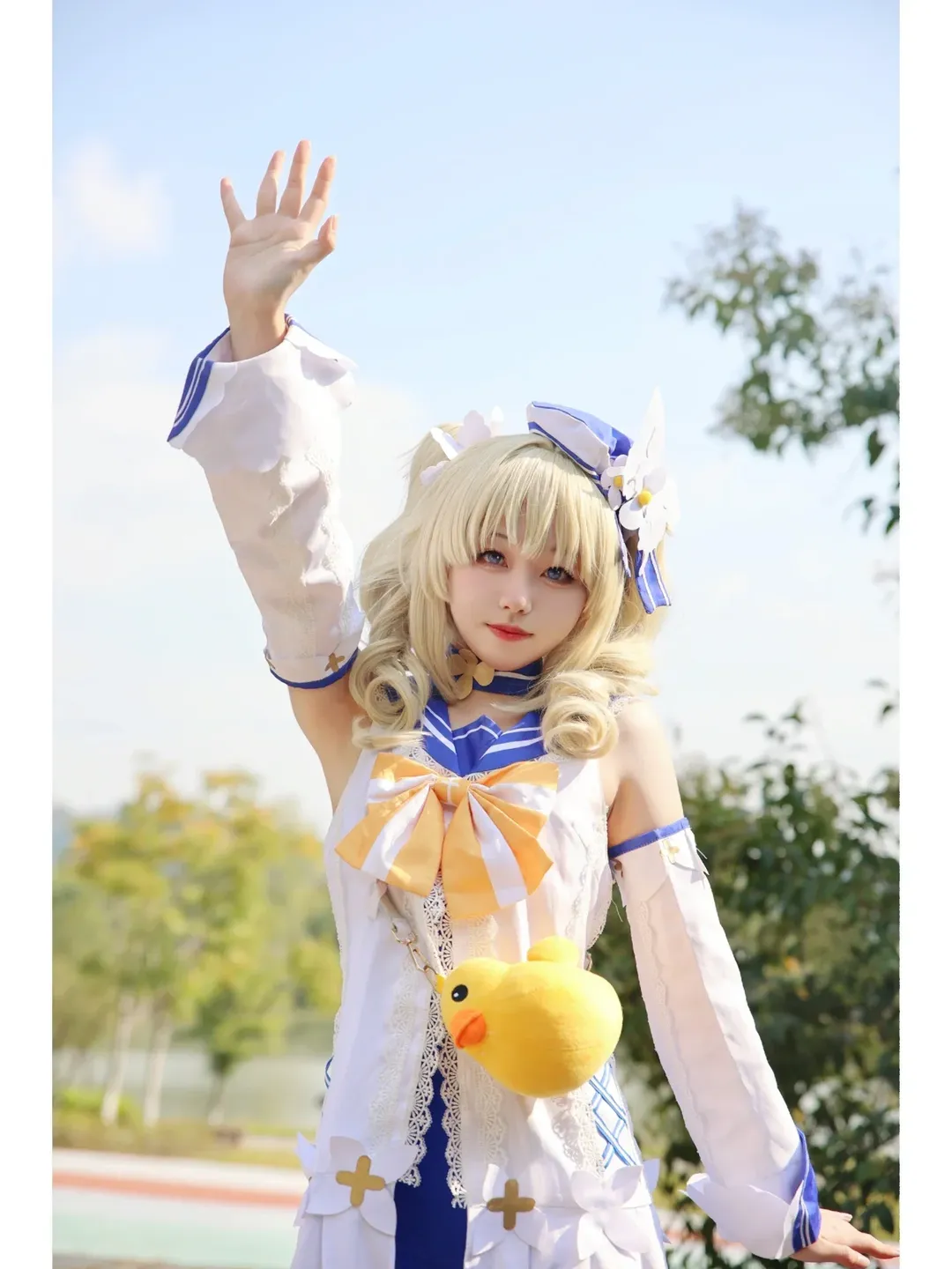 原神, 芭芭拉cos, 户外cosplay, 水手服穿搭, 杭州漫展 - 第3张