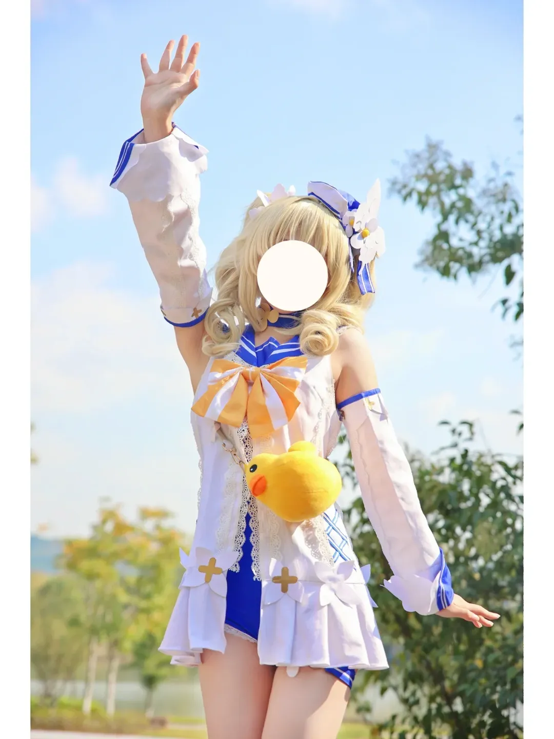 原神, 芭芭拉cos, 户外cosplay, 水手服穿搭, 杭州漫展 - 第6张