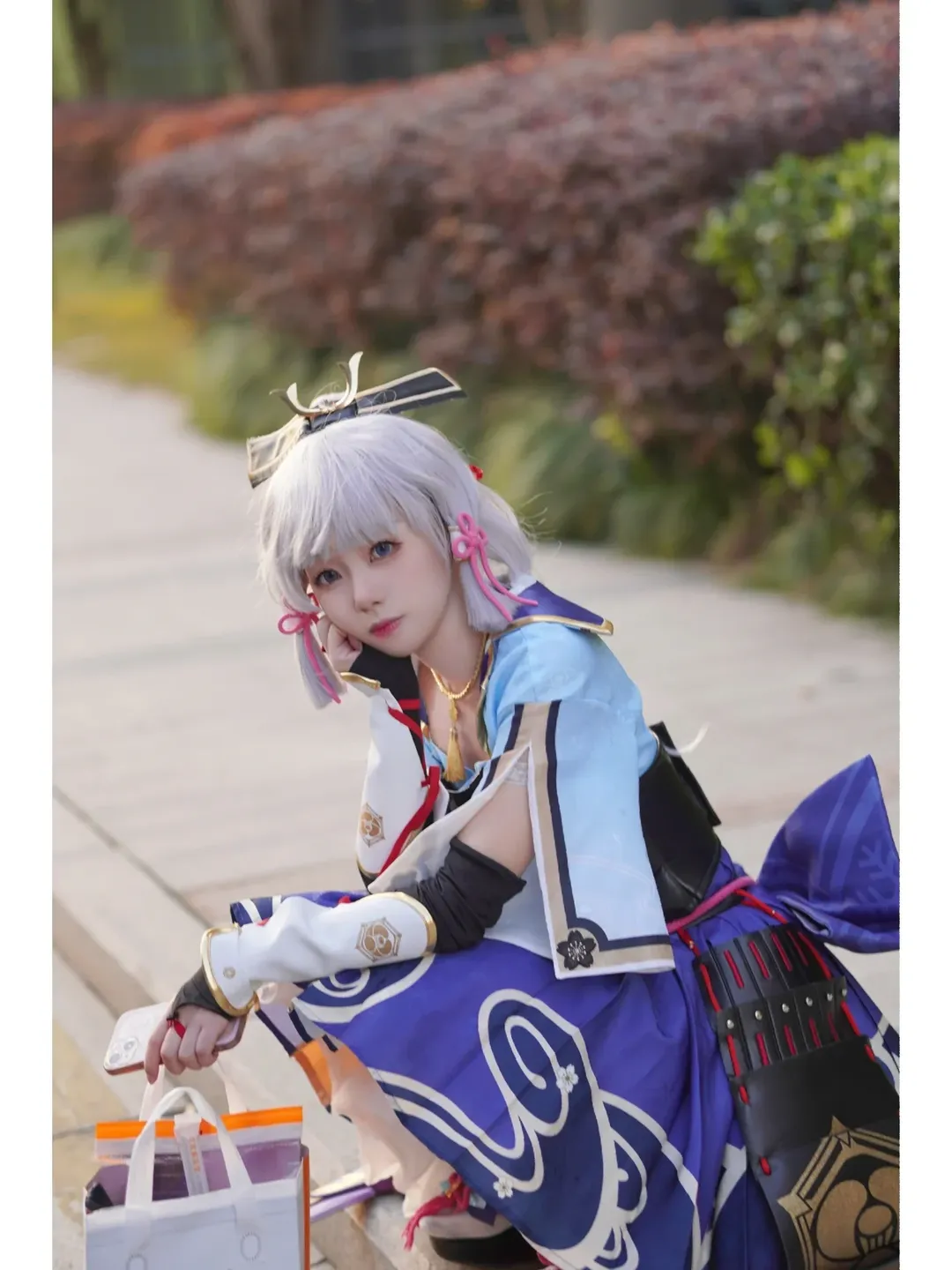 原神, 神裡綾華cos, 外景攝影, Cosplay日常, 街頭隨拍