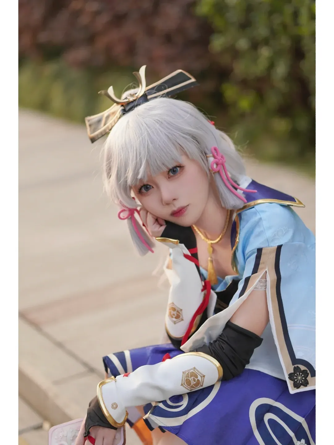 原神, 神里绫华cos, 外景摄影, Cosplay日常, 街头随拍 - 第6张