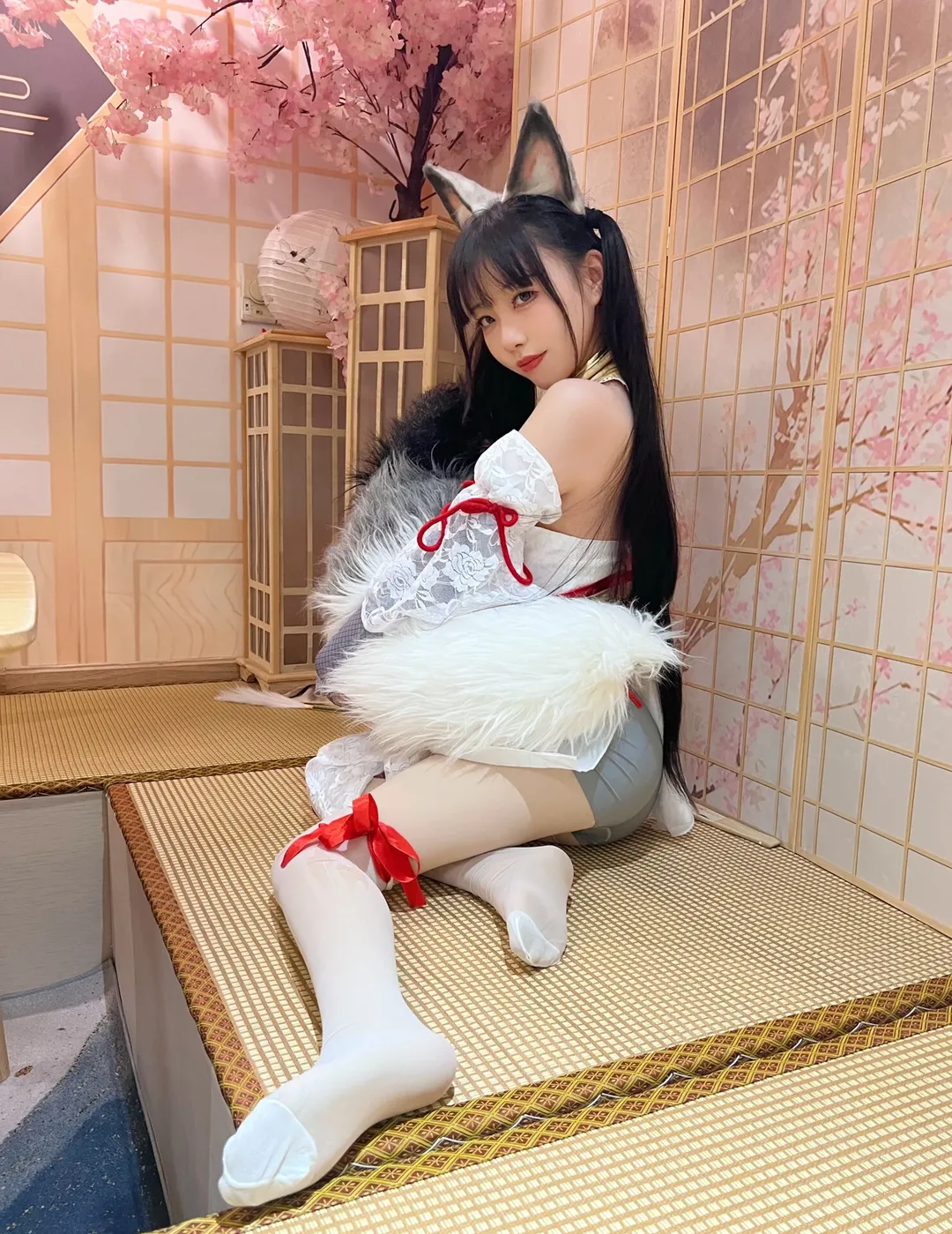 cosplay, 永劫无间, 胡桃cos, 和风少女, 白丝木屐 - 第5张