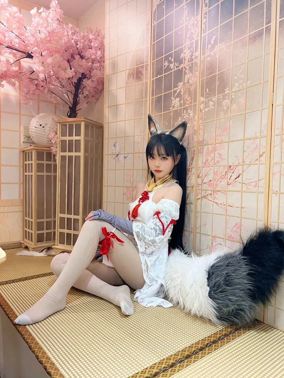 cosplay, 永劫无间, 胡桃cos, 和风少女, 白丝木屐 - 第7张