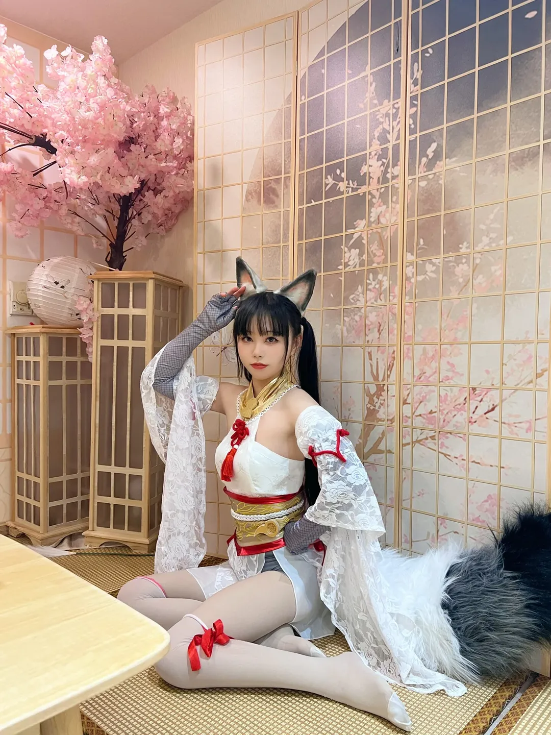 cosplay, 永劫无间, 胡桃cos, 和风少女, 白丝木屐 - 第9张