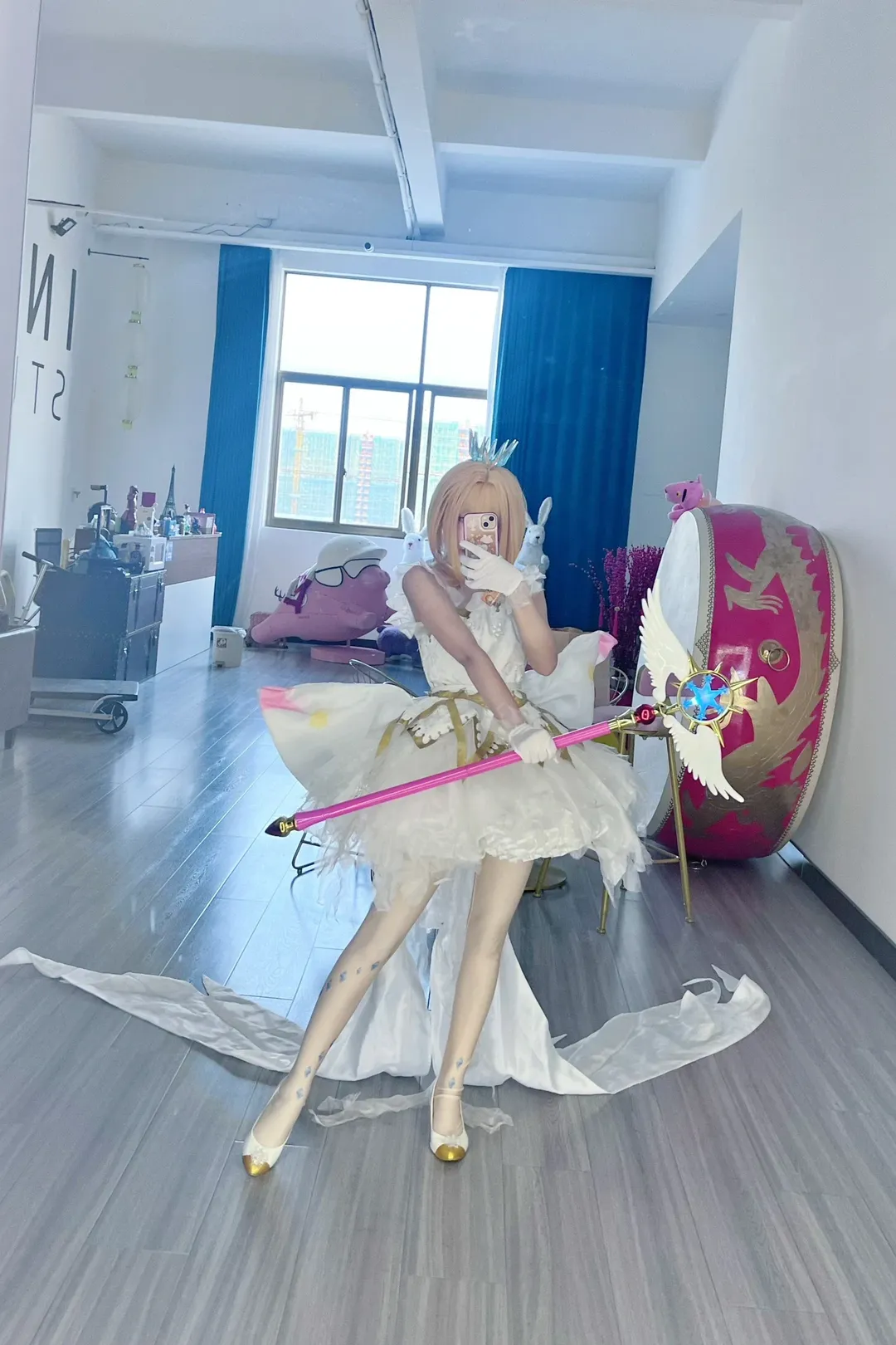 小樱cos, 对镜自拍, 百变小樱, 魔法杖道具, 透明篇cosplay - 第7张
